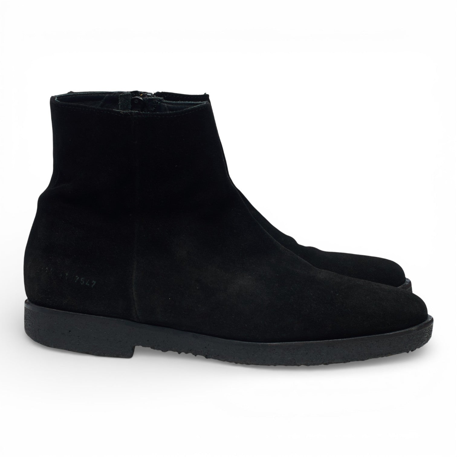 Common Projects boots zip daim noir UK 7