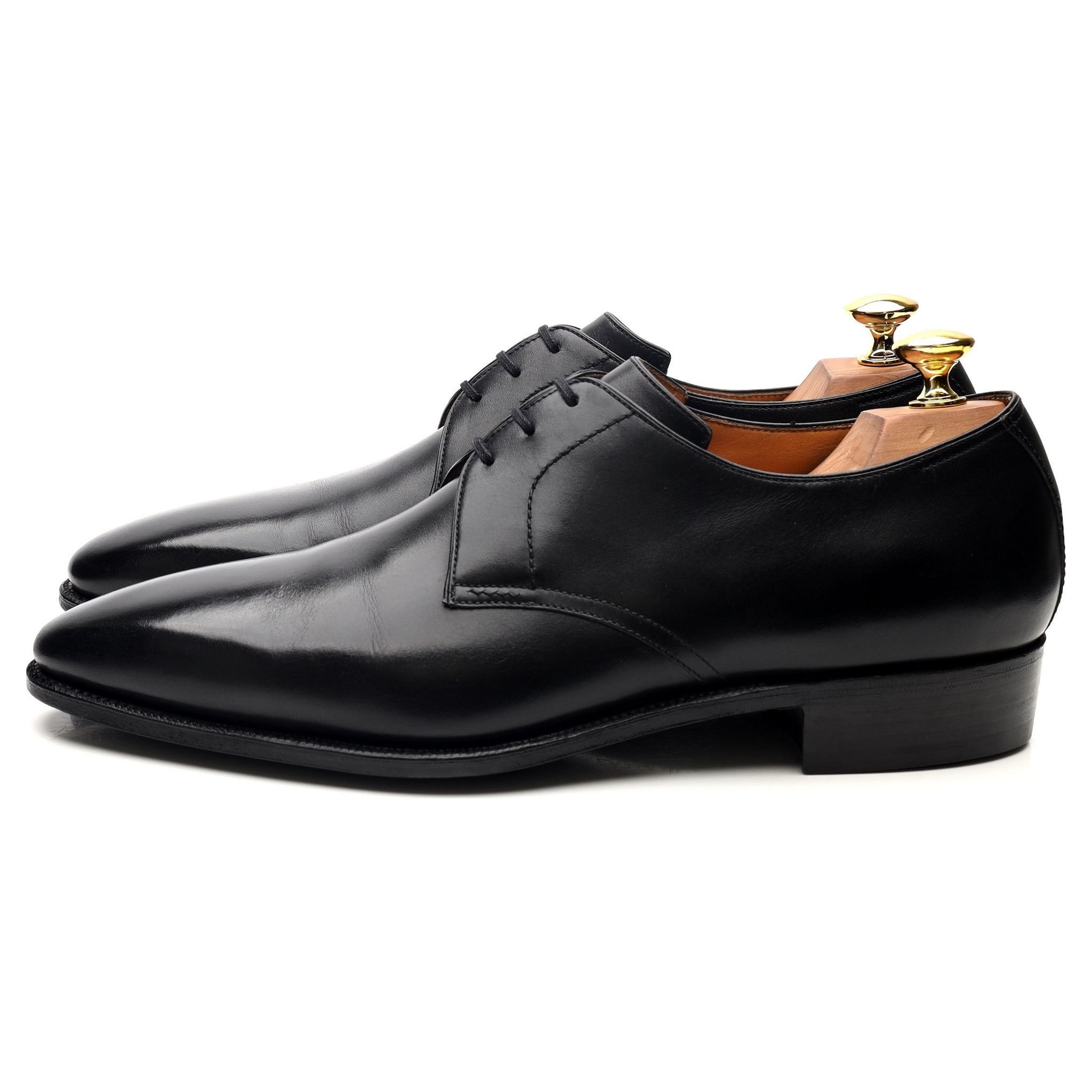 Corthay Sergio derby cuir noir UK 8,5 lisse