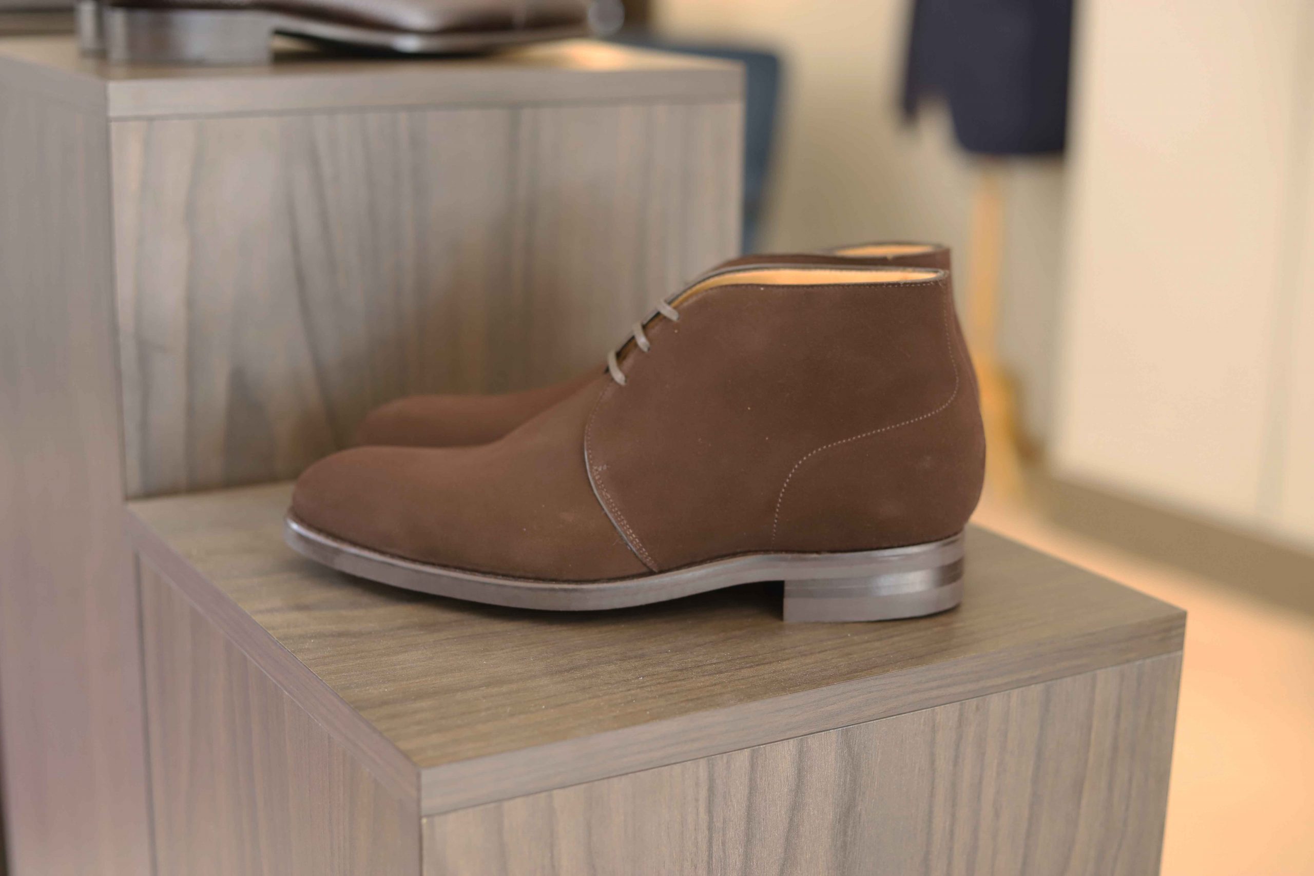 Malfroid Izoard desert boots velours marron 3 œillets