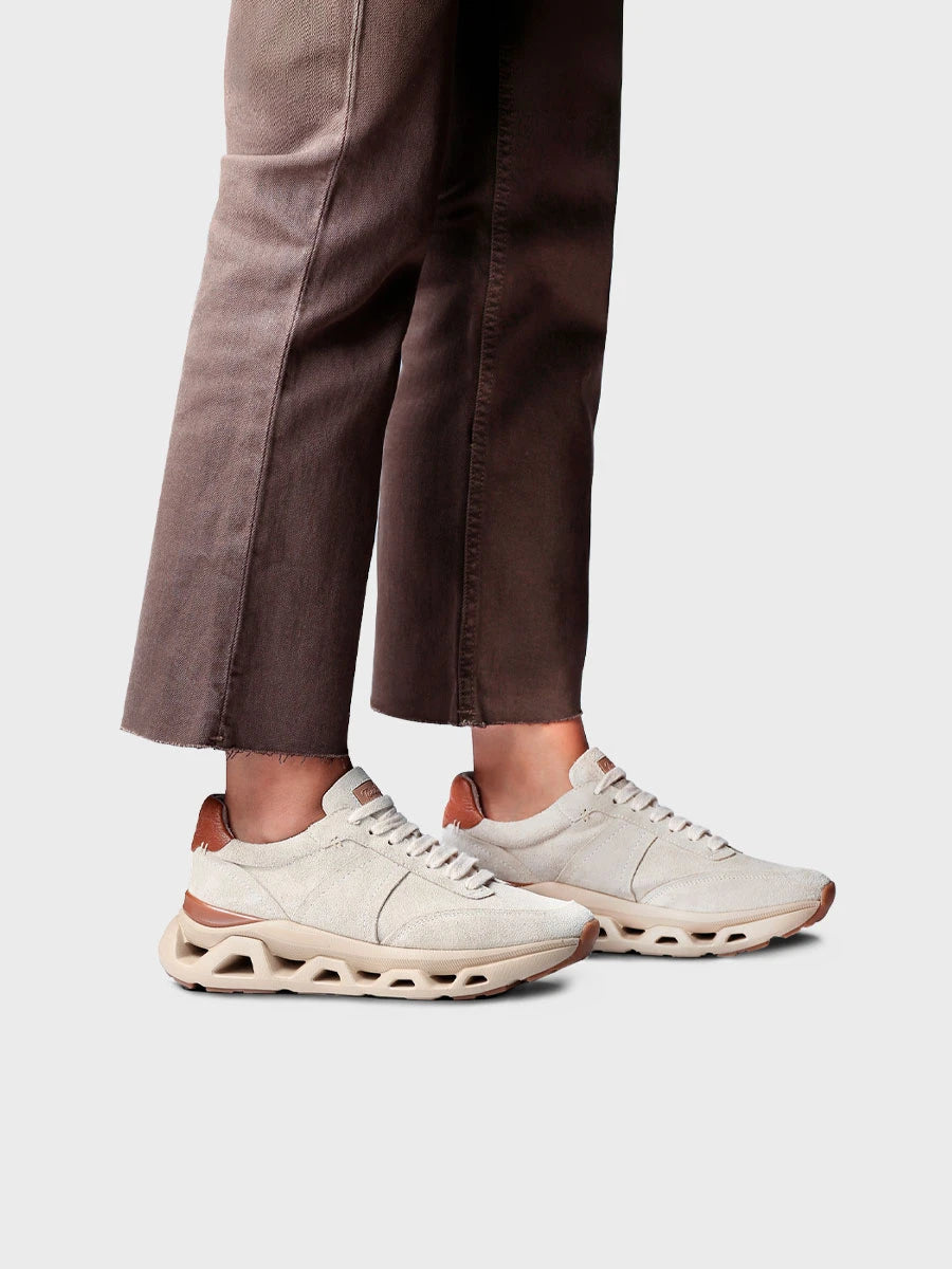 Toni Pons Aran Baskets Femme Daim Ecru