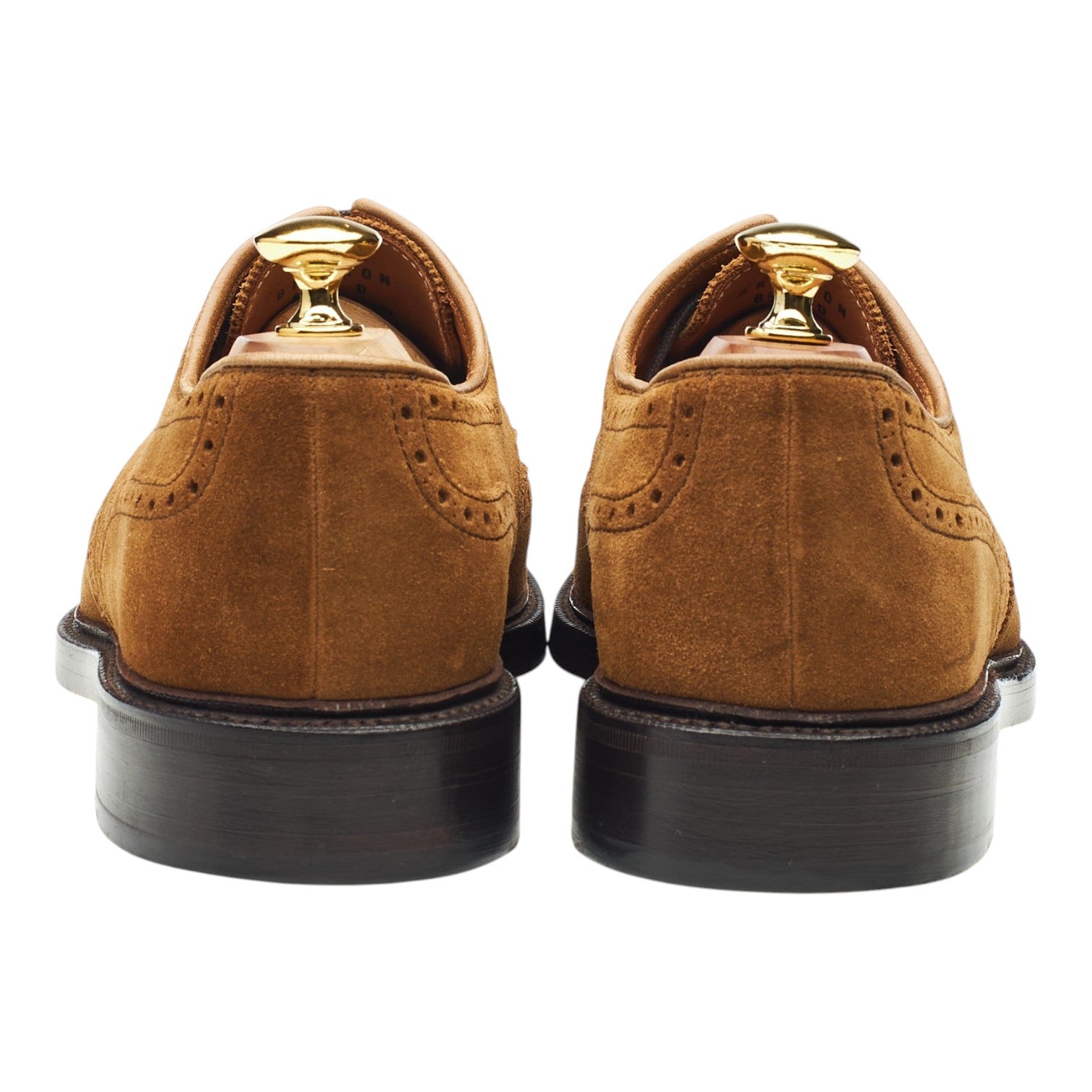 Ralph Lauren Brenton derby brogue daim marron UK 7.5