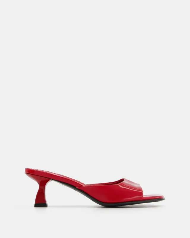 Nodaleto Dona Reese mules rouge verni talon 5 cm