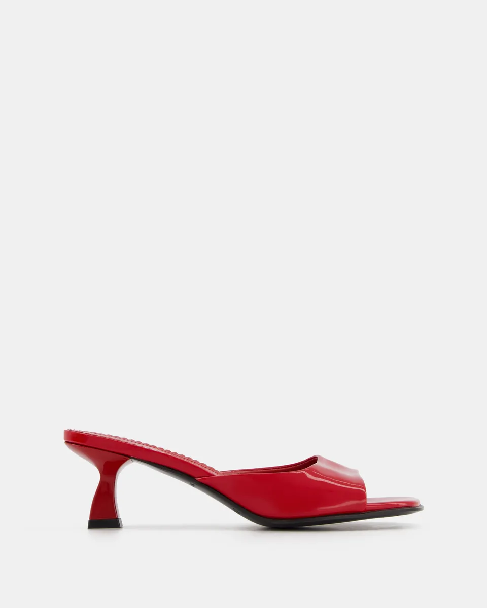 Nodaleto Dona Reese mules rouge verni talon 5 cm