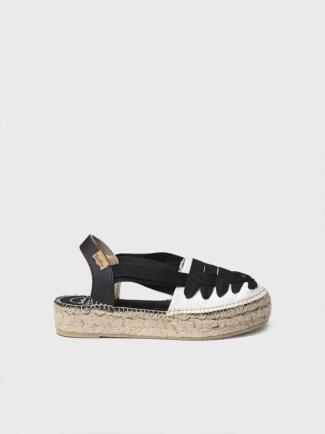 Toni Pons Rio-CU espadrilles femme noir croisées