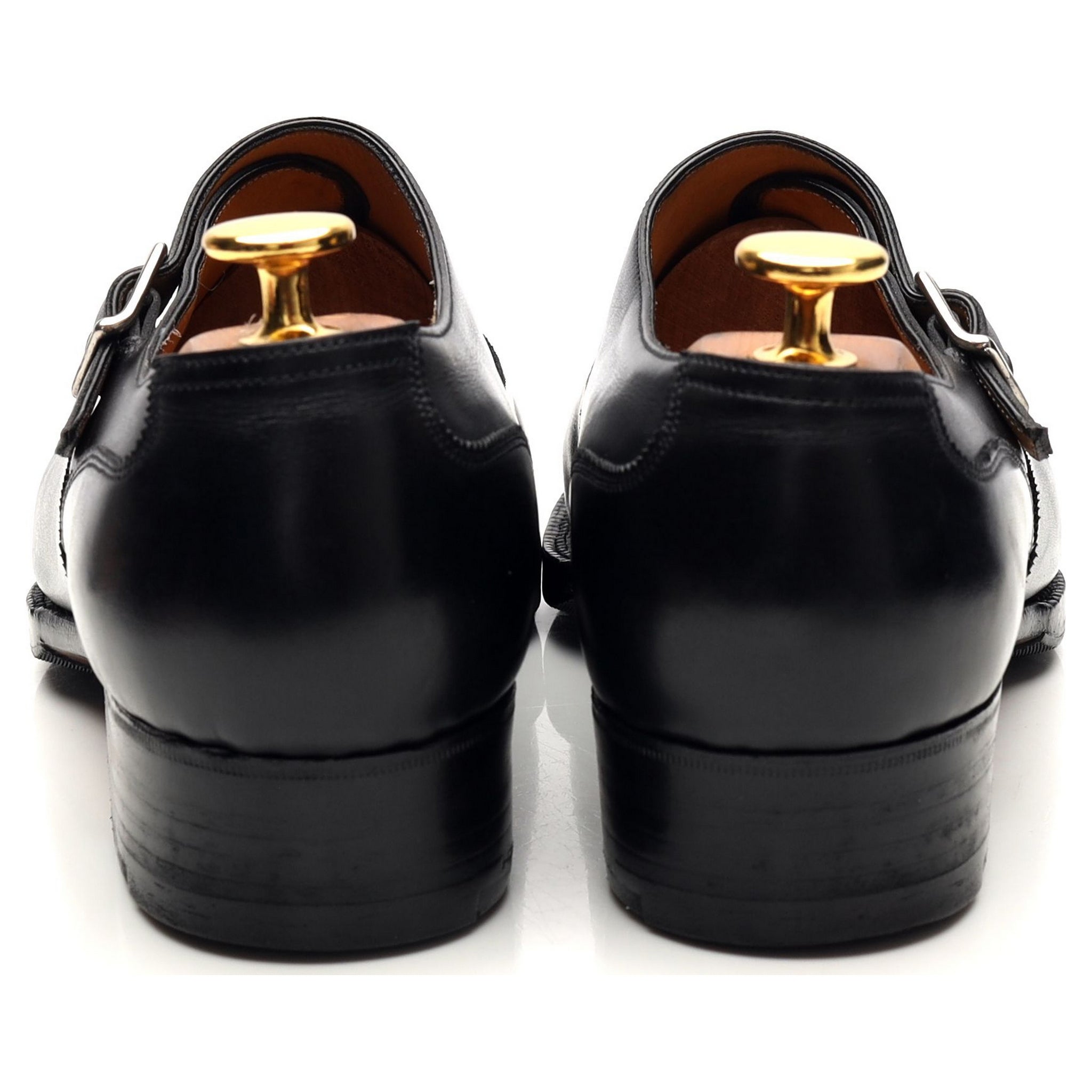 Gaziano & Girling Bespoke monk cuir noir 6.5