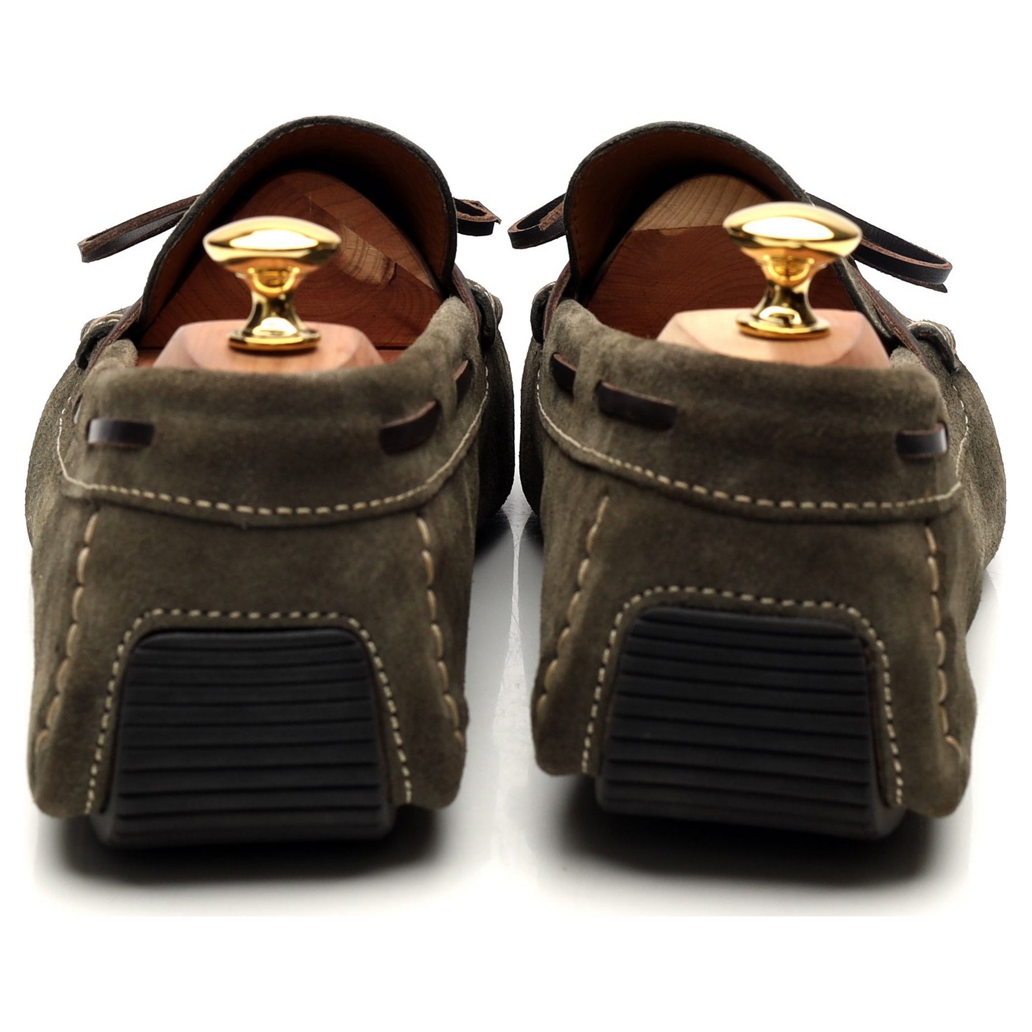 Crockett & Jones Napoli mocassins daim vert UK 11