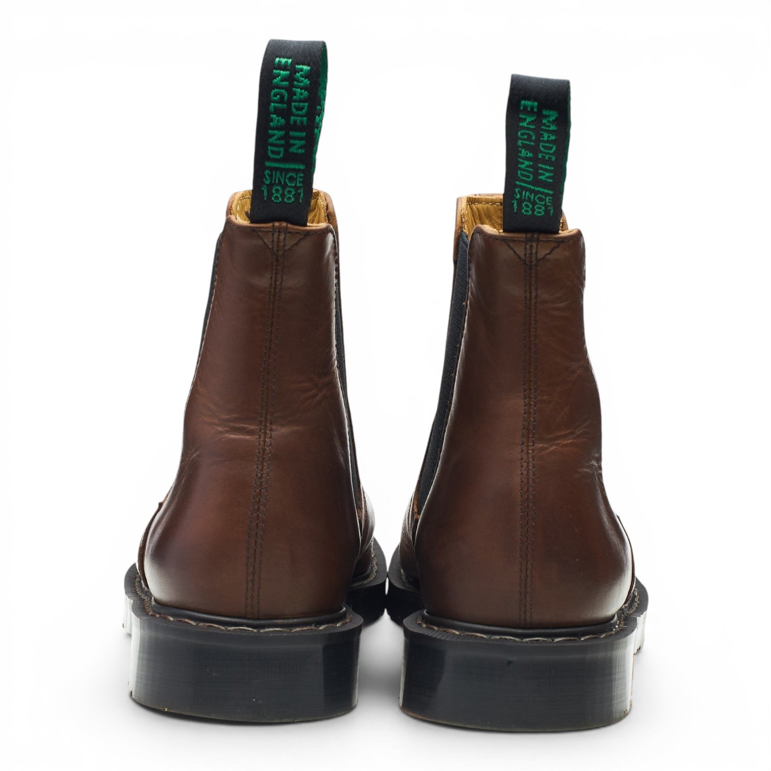 Solovair bottines chelsea cuir ciré marron 8.5 UK