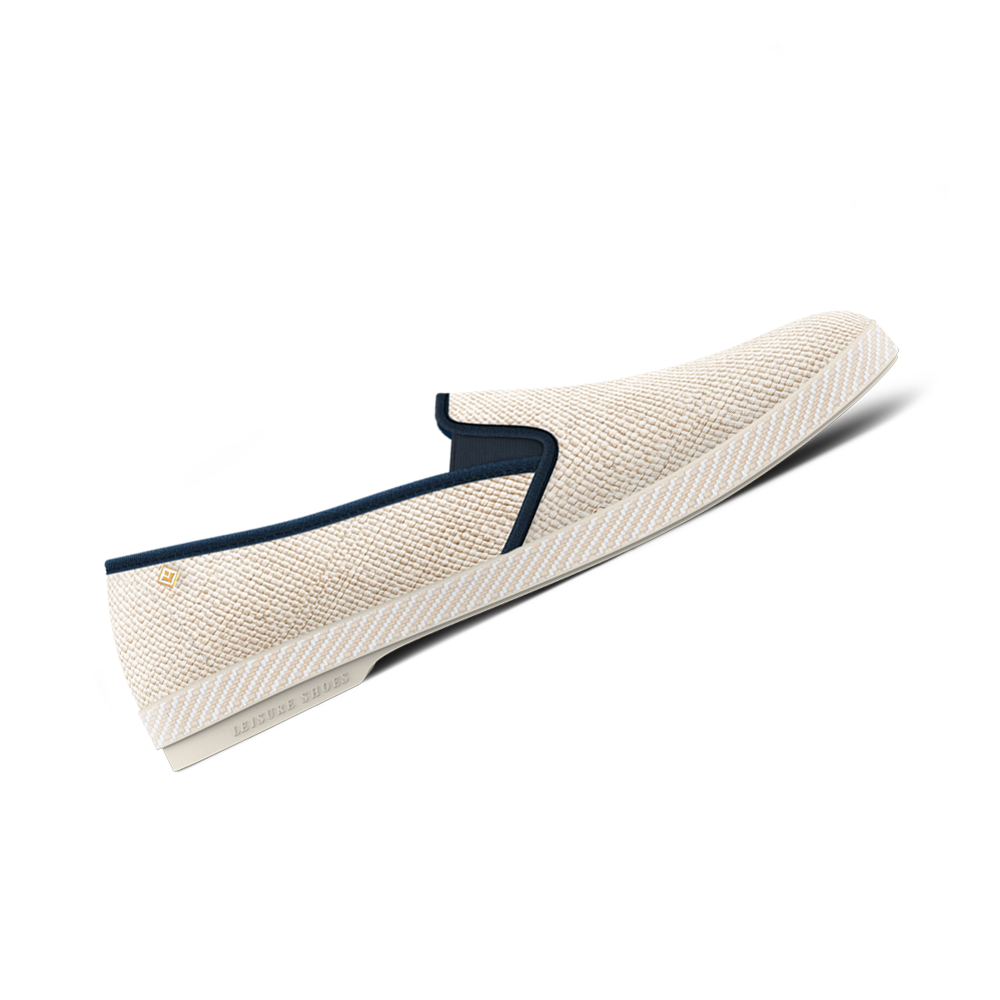 Rivieras 1510 espadrille raphia ivoire marine