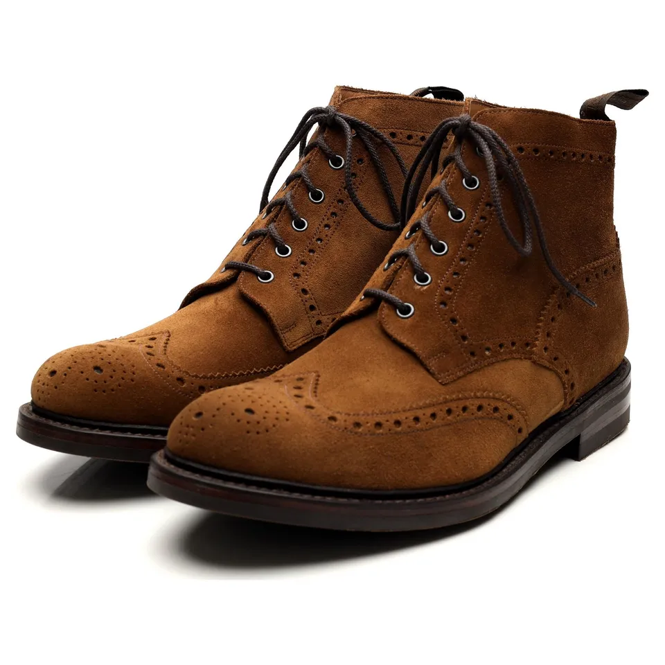 Loake 1880 Bedale bottines UK 11 G daim marron brogue
