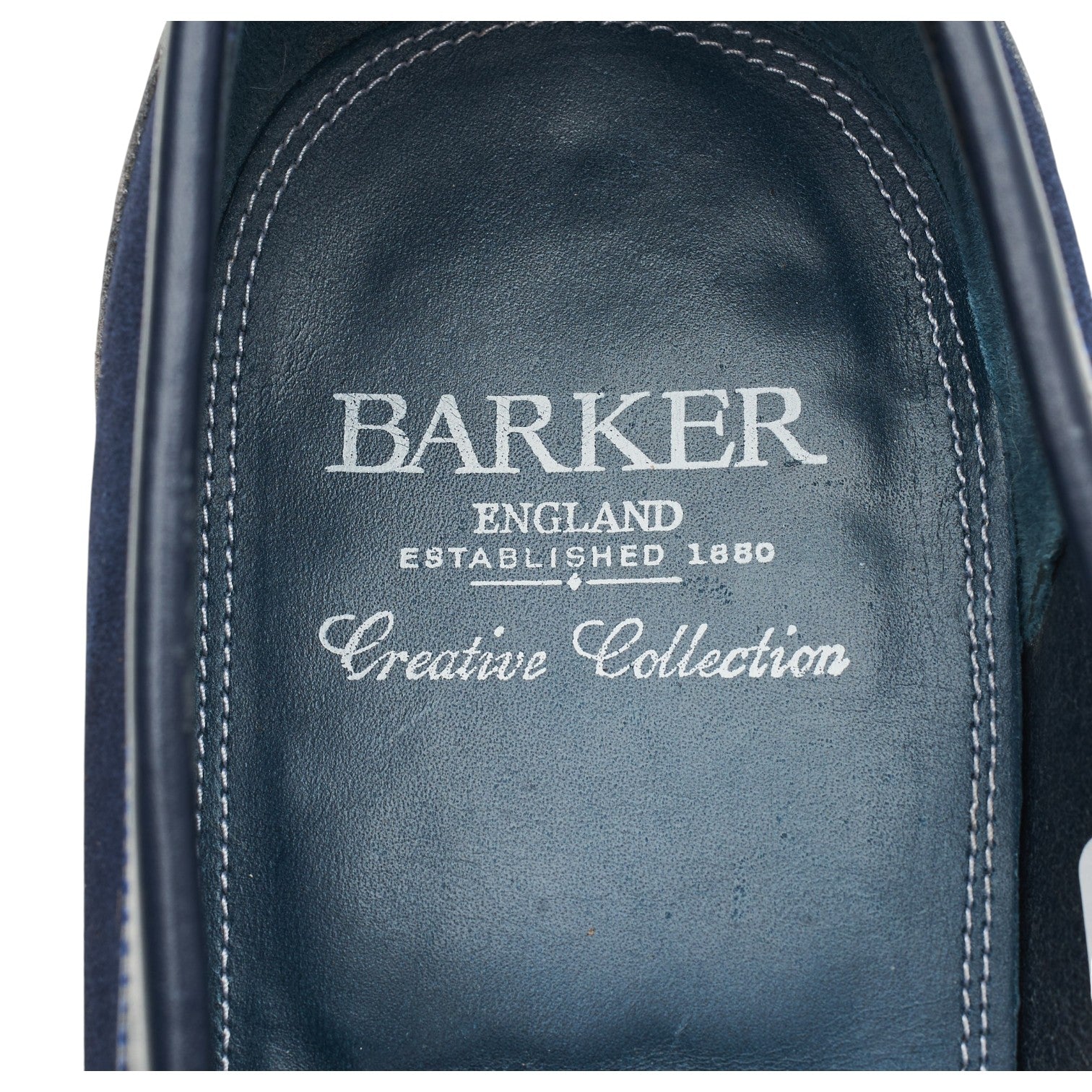 Barker Penny mocassins suède bleu marine UK 11
