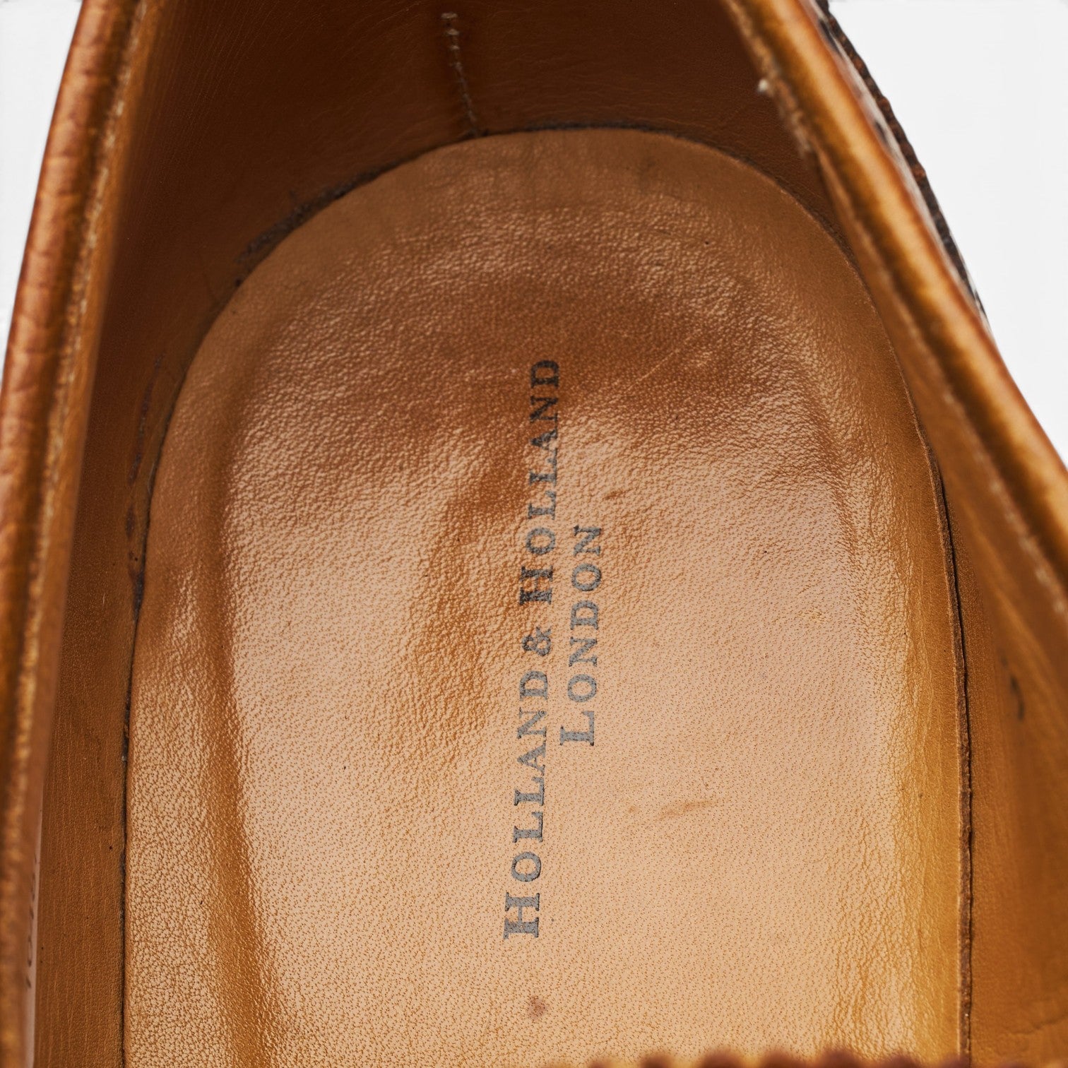 Holland & Holland derby brogue grain marron UK 8