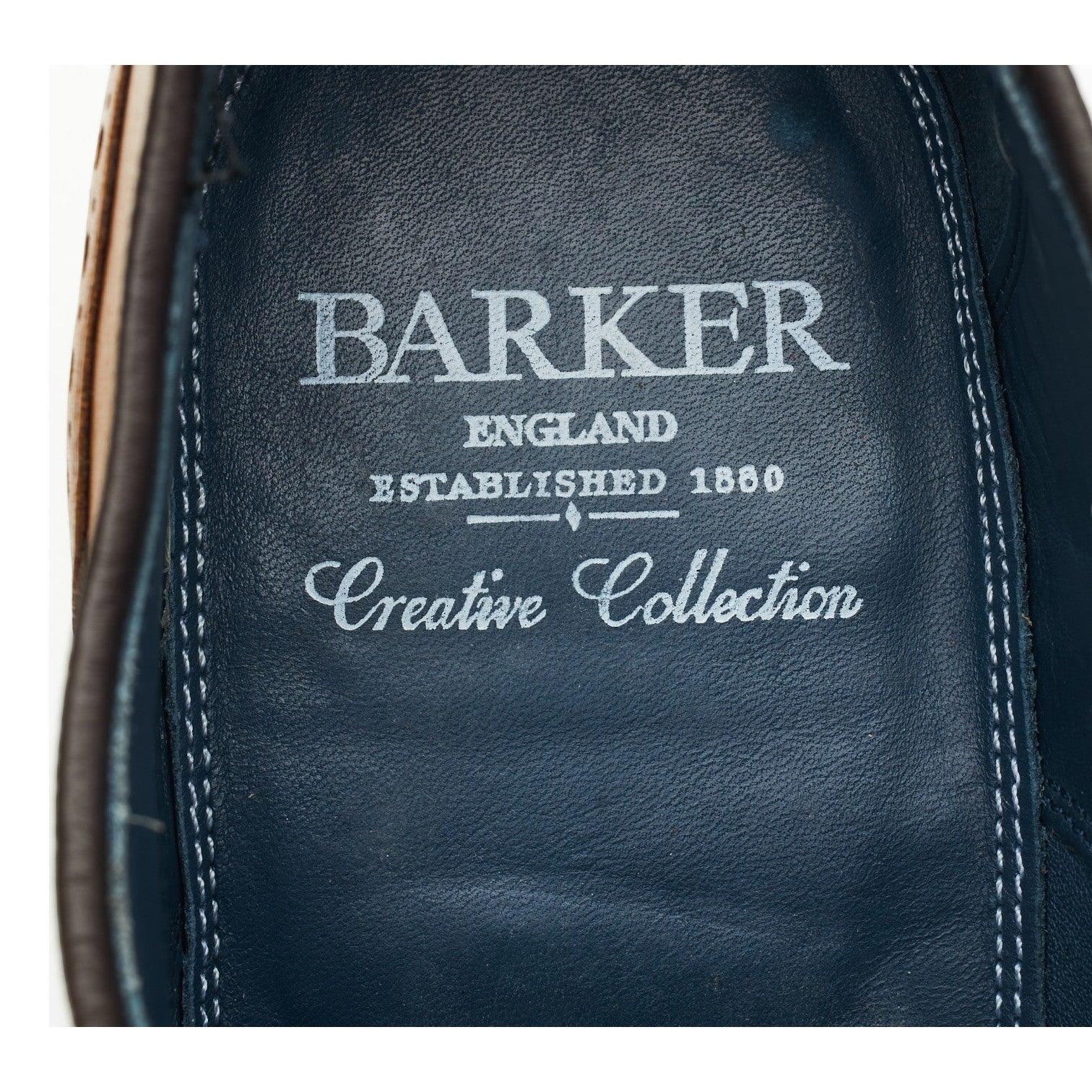 Barker Jackson derby cuir camel tweed 8 UK