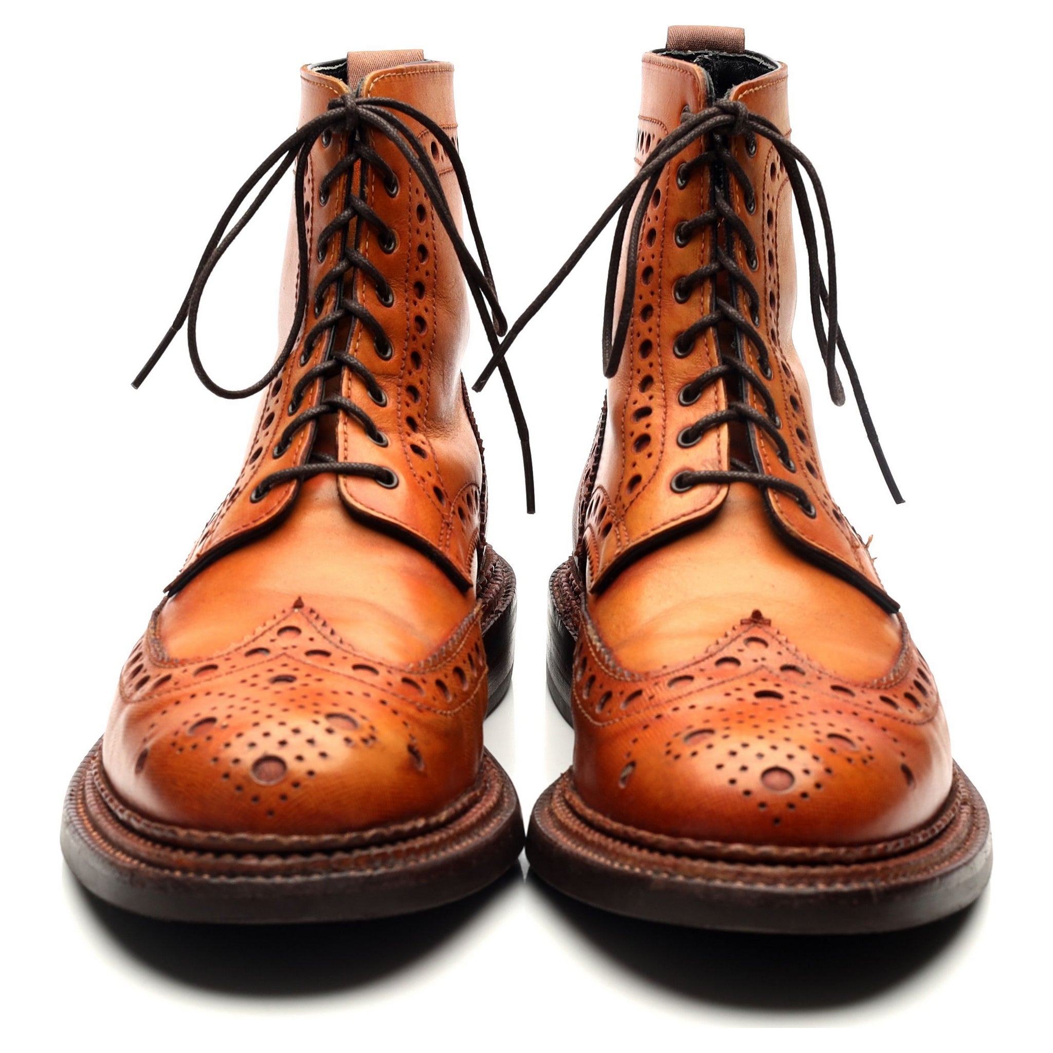 Grenson Fred bottines brogue cuir marron 8 triple cousu