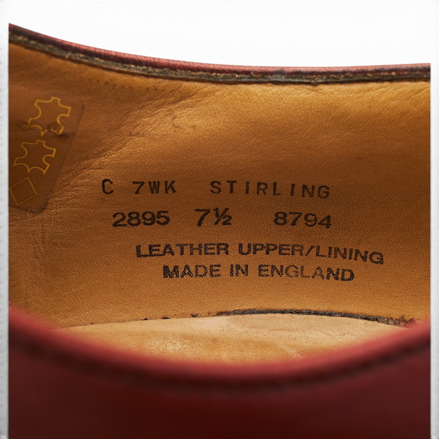 Alfred Sargent Stirling derby cuir marron clair 7.5 UK