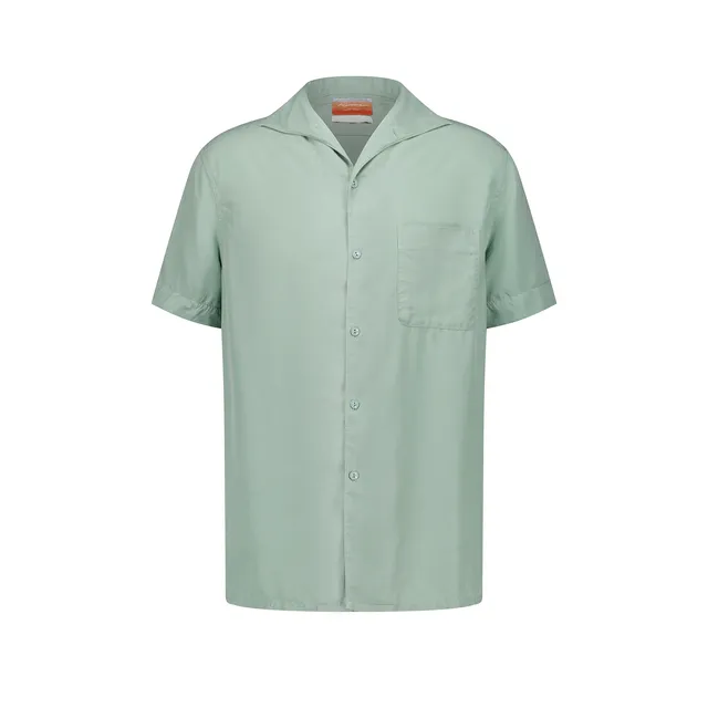 Rivieras Cadix chemise manches courtes vert d'eau lyocell