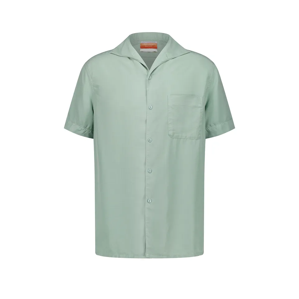 Rivieras Cadix chemise manches courtes vert d'eau lyocell