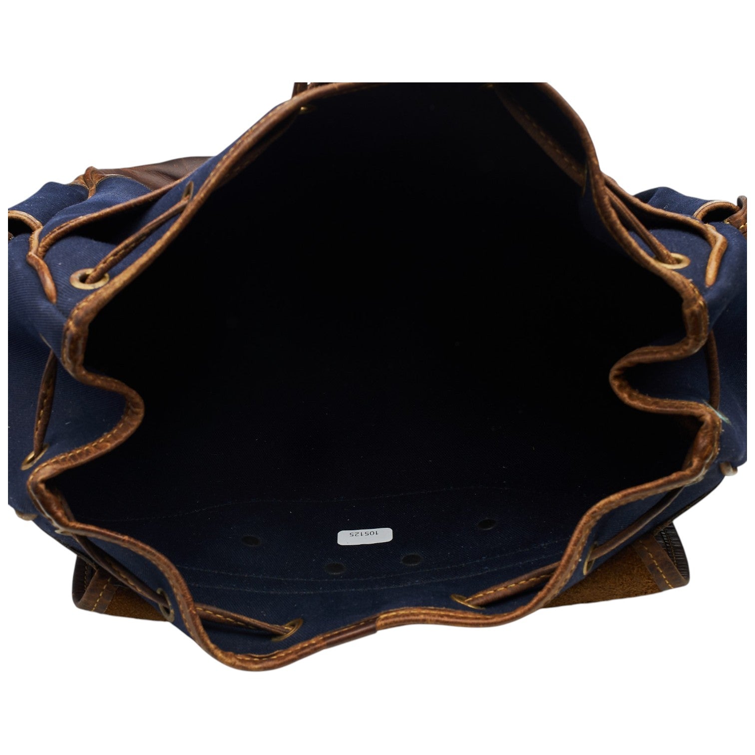 Tusting Dovedale sac à dos toile bleu marine cuir