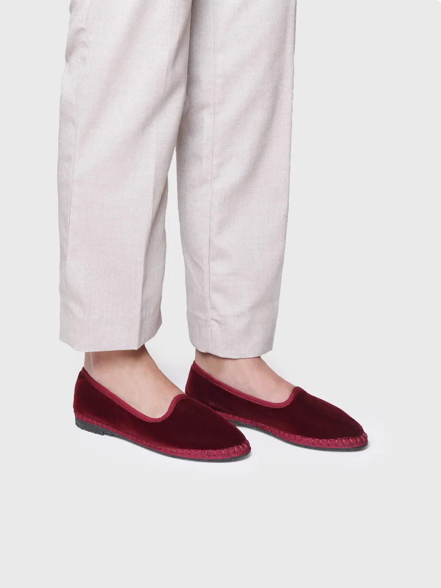Toni Pons Cintia babies femme velours bordeaux