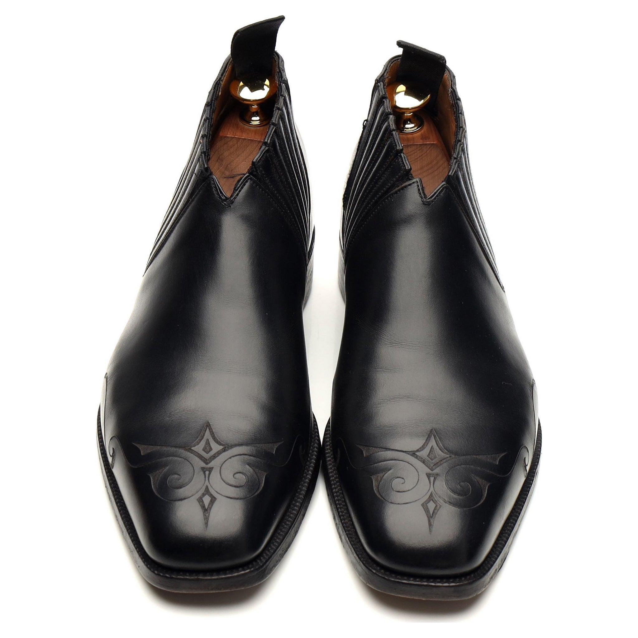 Gaziano & Girling boots cuir noir sur-mesure 6 UK