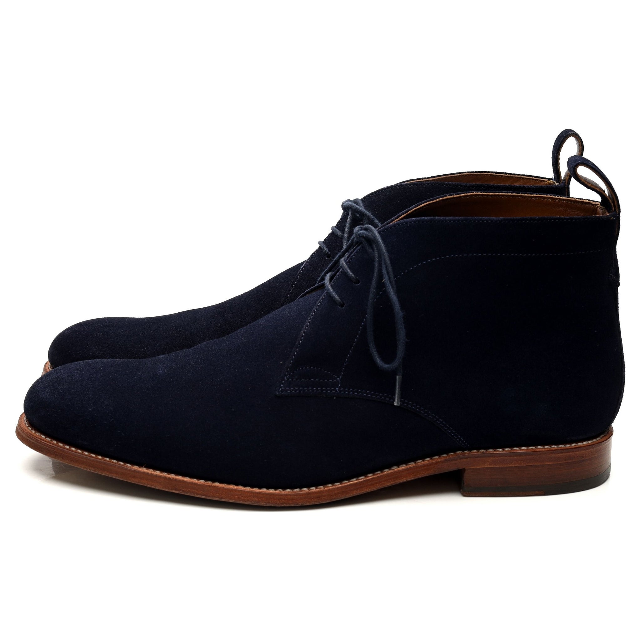 Grenson Marcus bottines chukka daim bleu marine UK 10