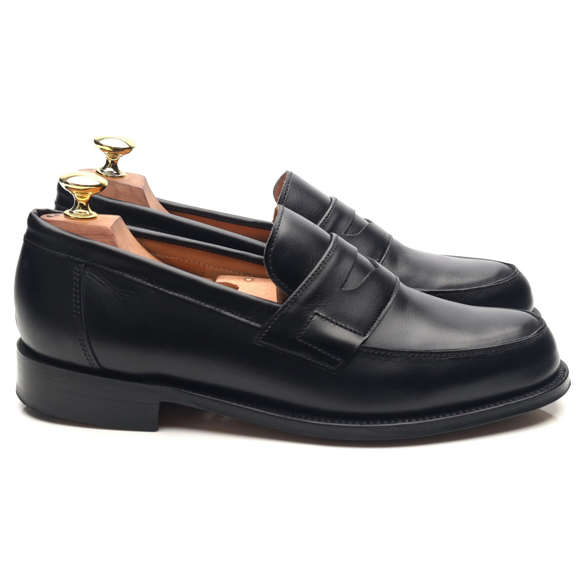 Grenson Epsom mocassin cuir noir pointure UK 7 cousu Goodyear