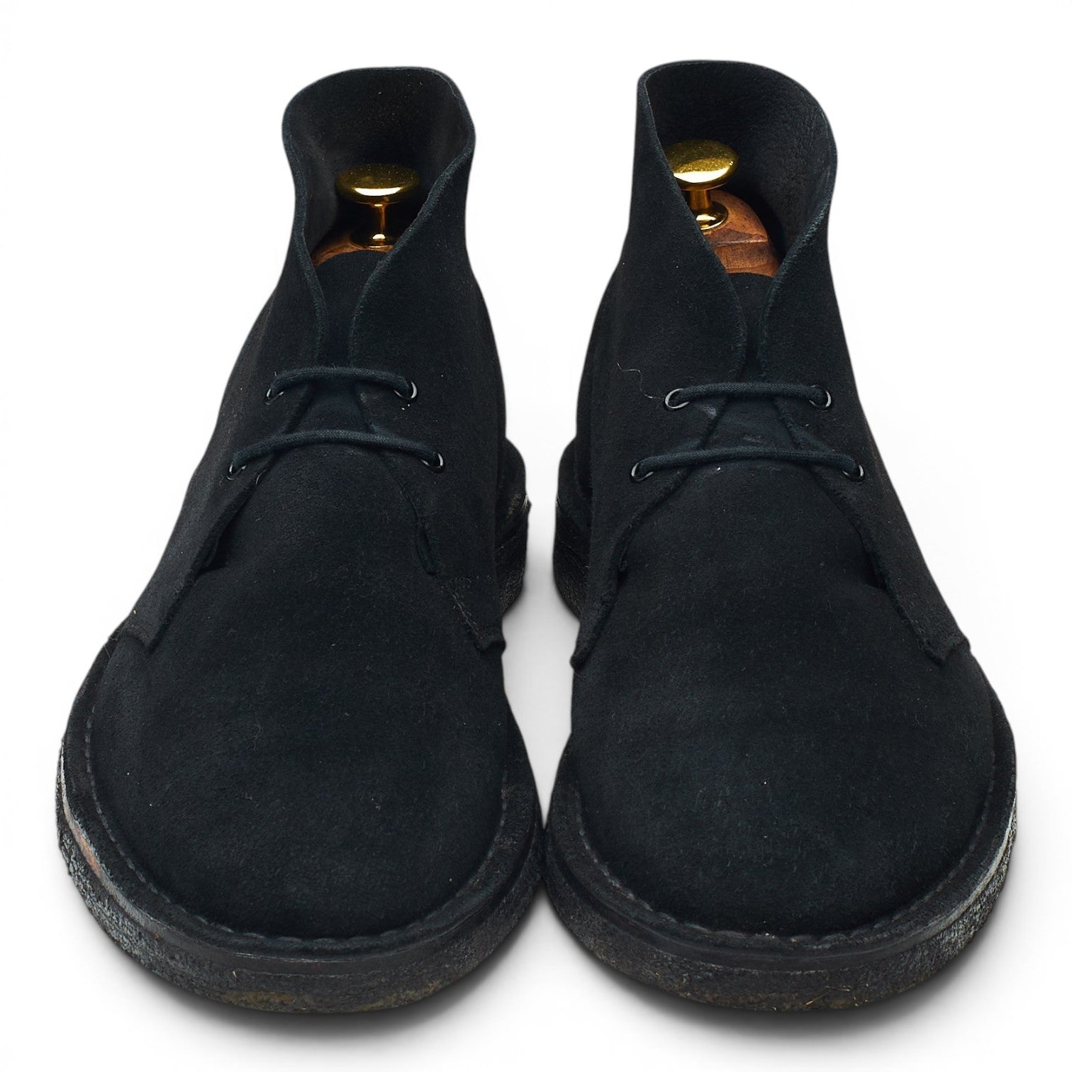 Crown Northampton Woodford desert boots daim noir UK 8