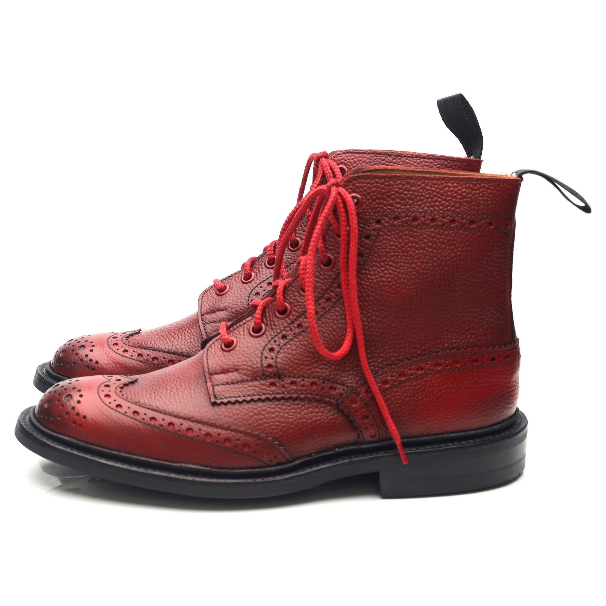 Tricker's Stow Bottes Brogues Cuir Rouge Dainite UK 6.5