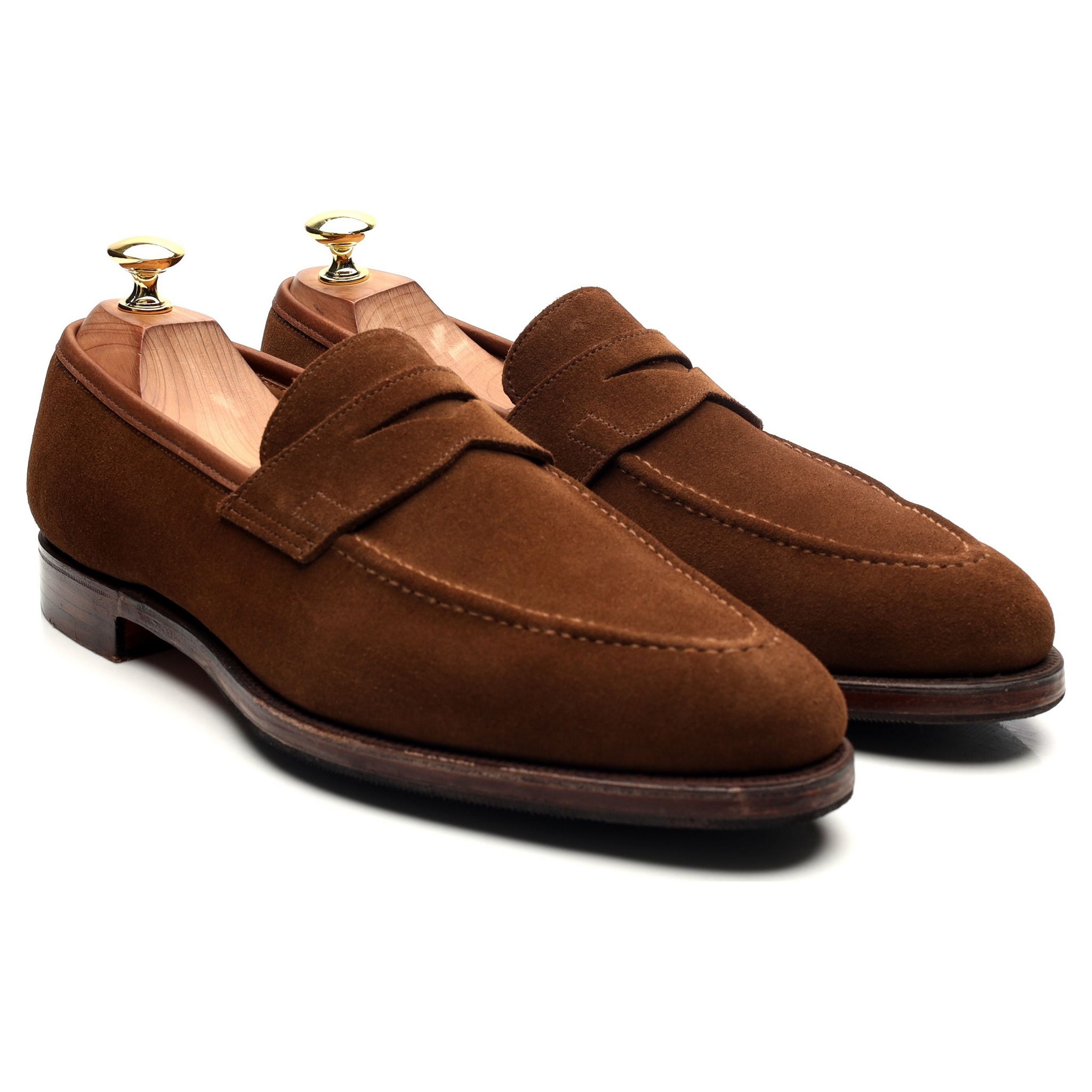Crockett & Jones Sydney mocassins daim marron UK 8