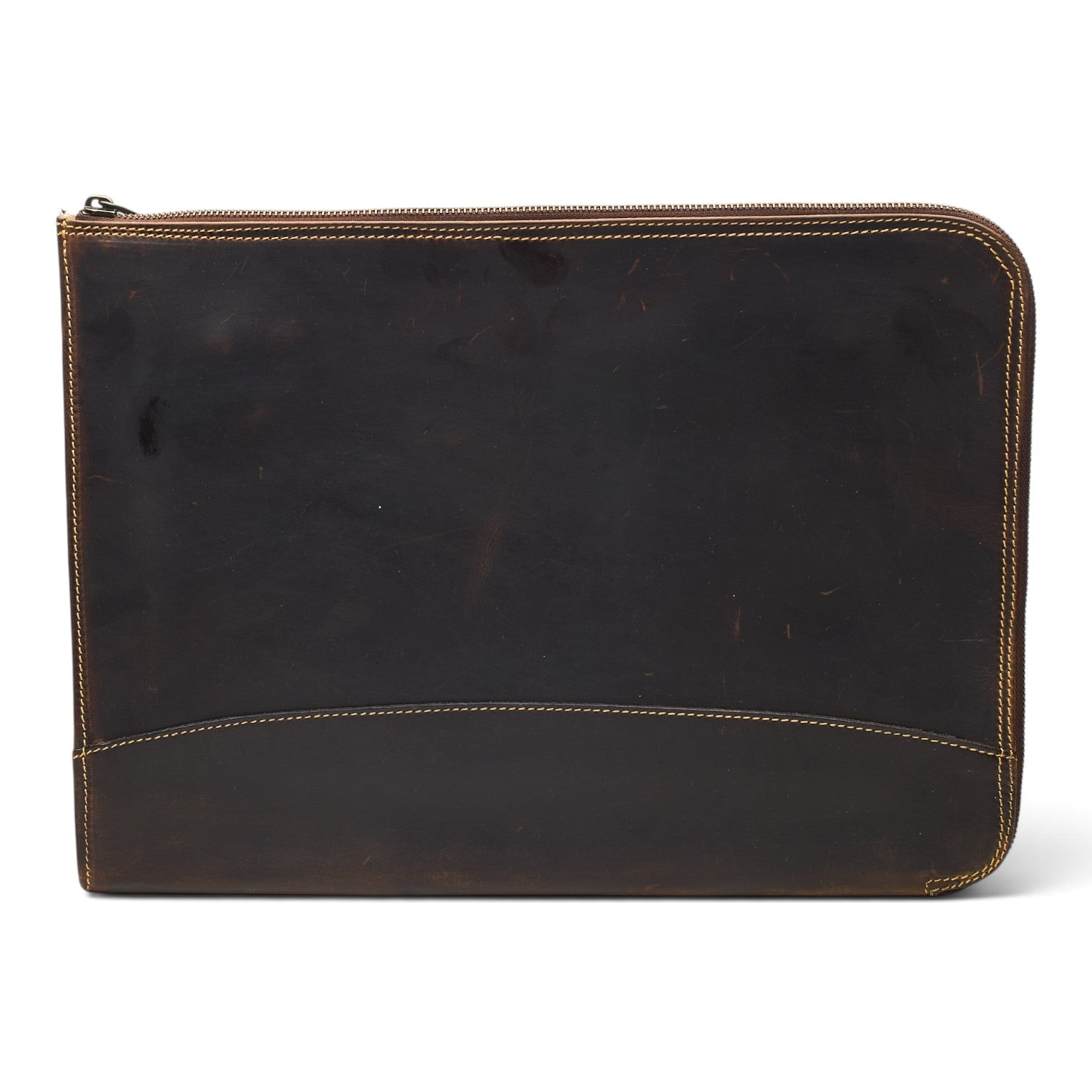 Tusting porte-documents cuir marron ordinateur 15 pouces