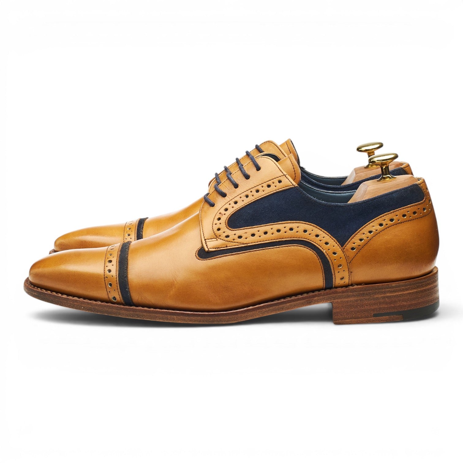 Barker Haig derby cuir brogue marron UK 8 G