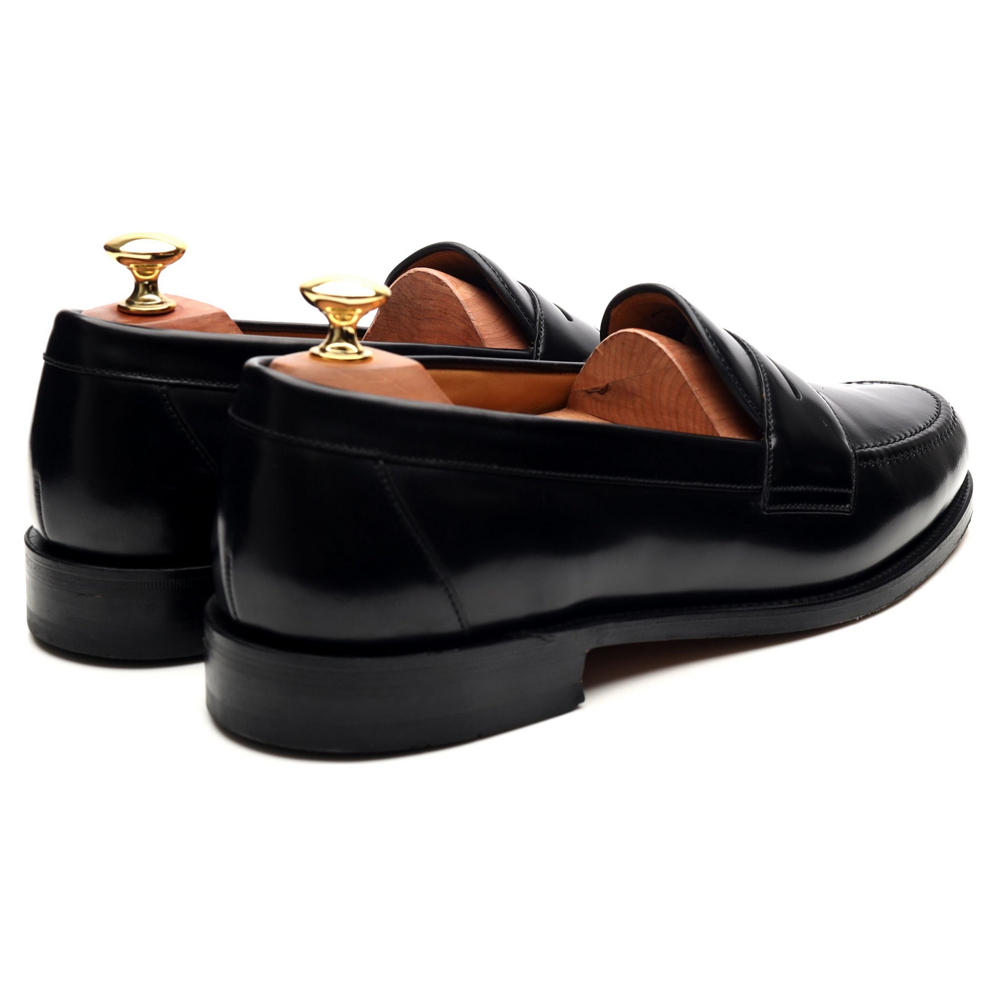 Loake Eton mocassin cuir noir UK 9 penny