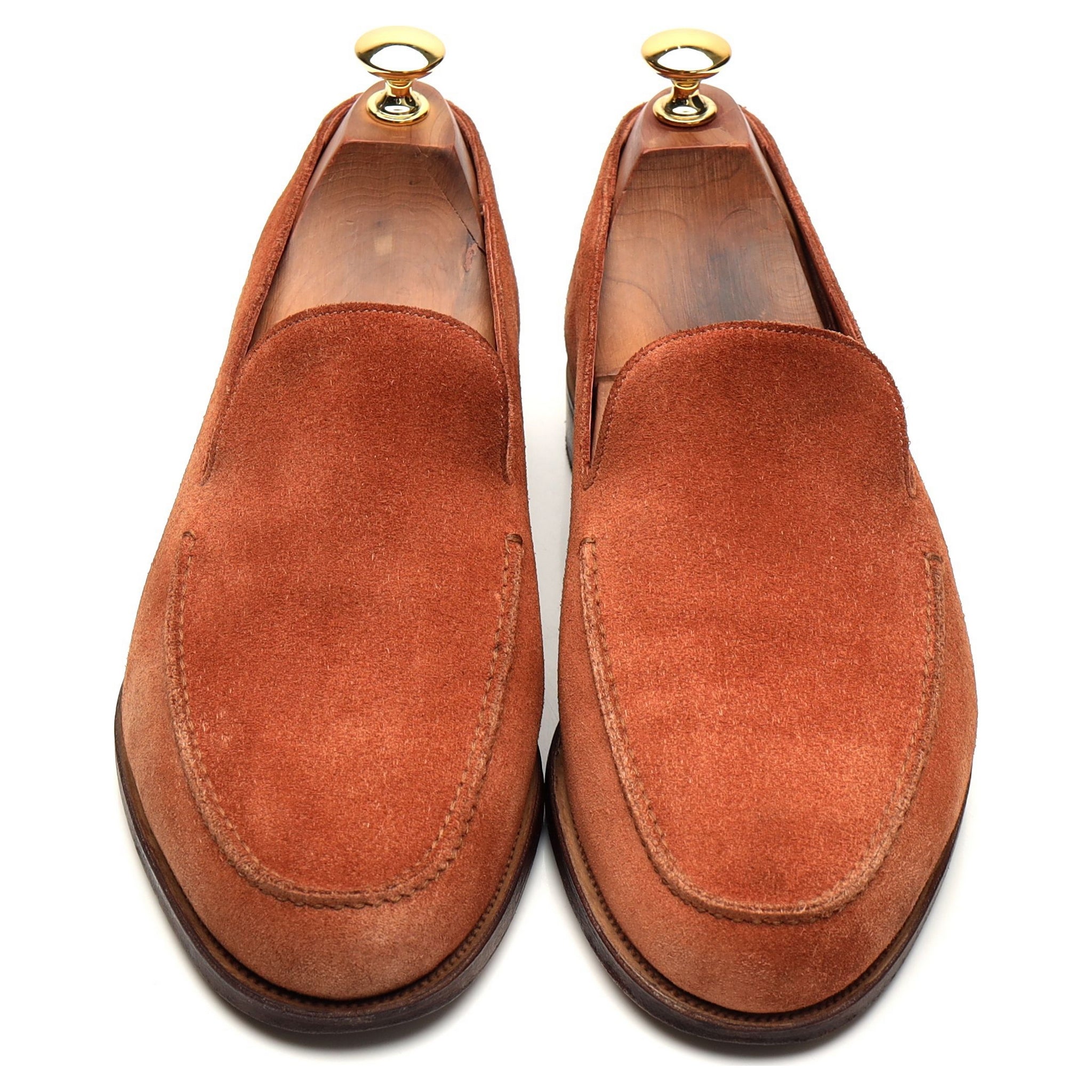 Edward Green Islington mocassins daim tan UK 8