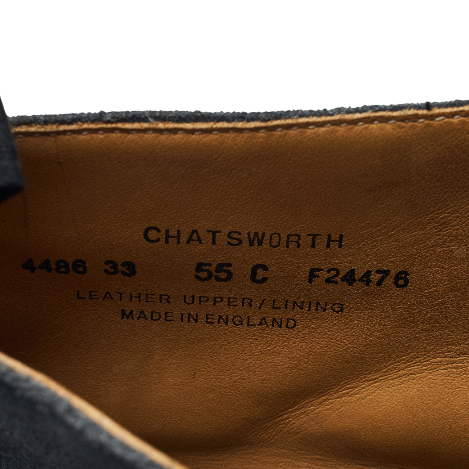 Crockett & Jones Chatsworth bottines cuir bleu UK 4