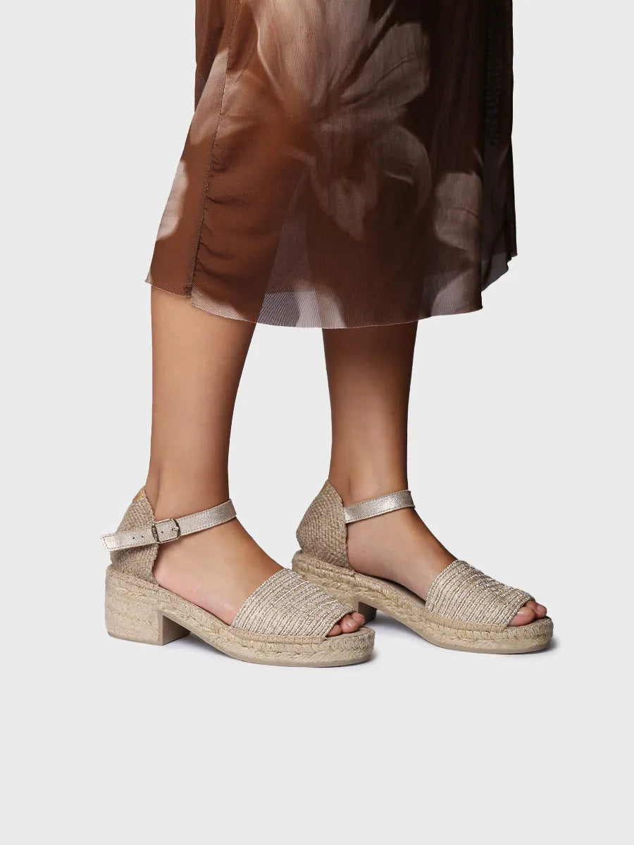 Toni Pons Dina-RL espadrilles femme tissu métallisé