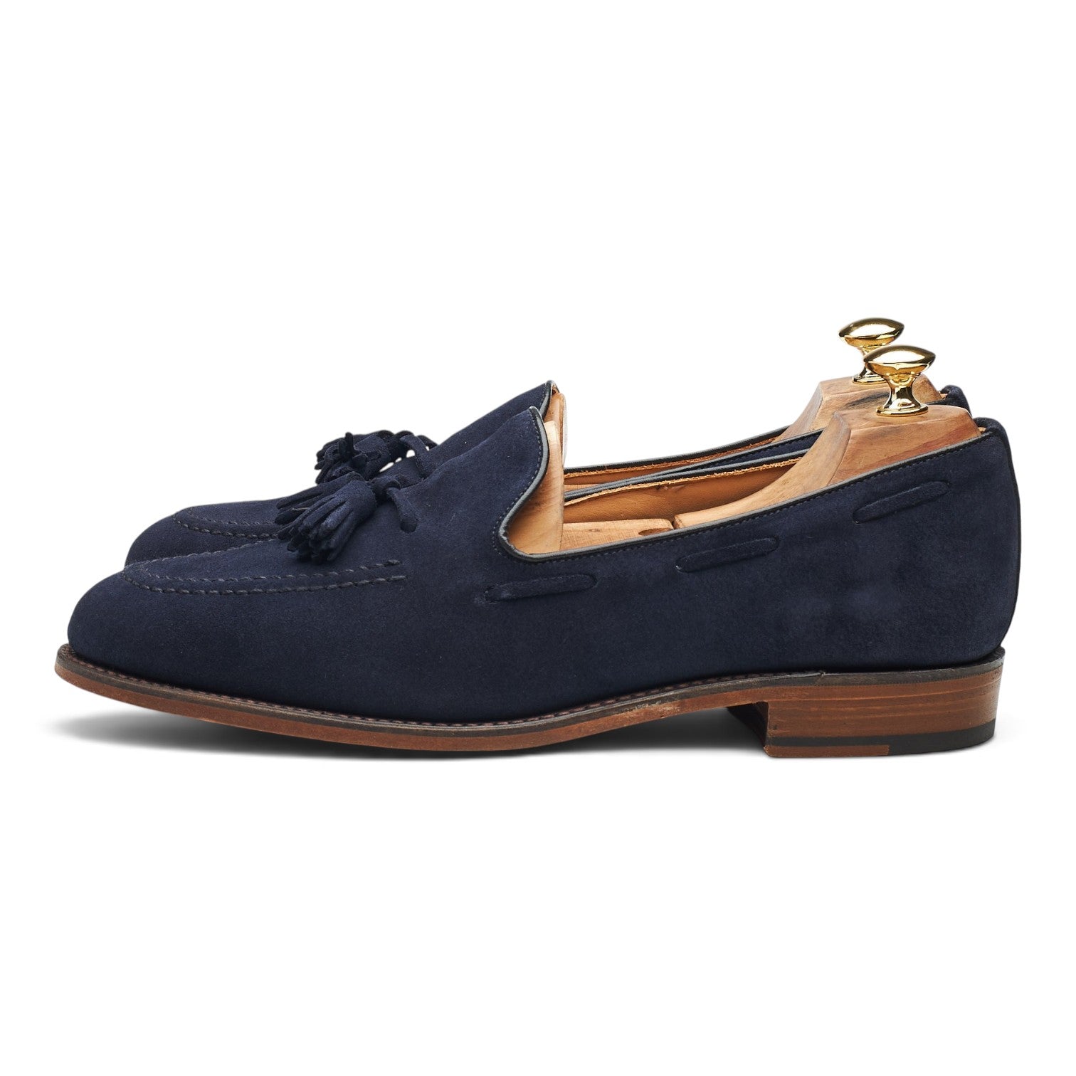Shipton & Heneage Finchley mocassins daim bleu UK 10.5