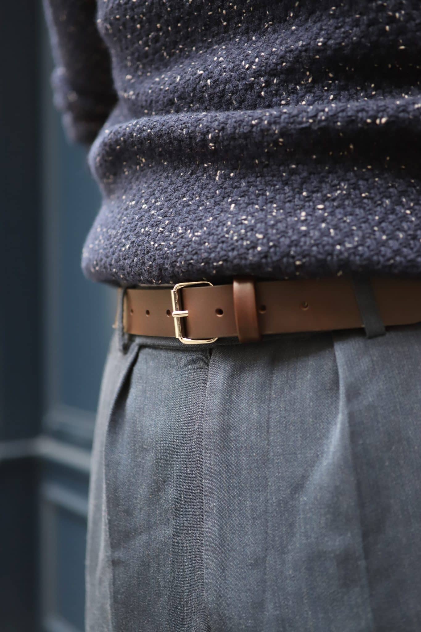 Malfroid Furka ceinture cuir profil plat 30 mm