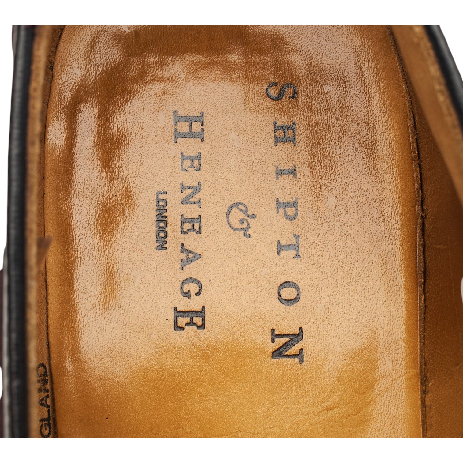 Shipton Harrow mocassins cuir bordeaux UK 6,5