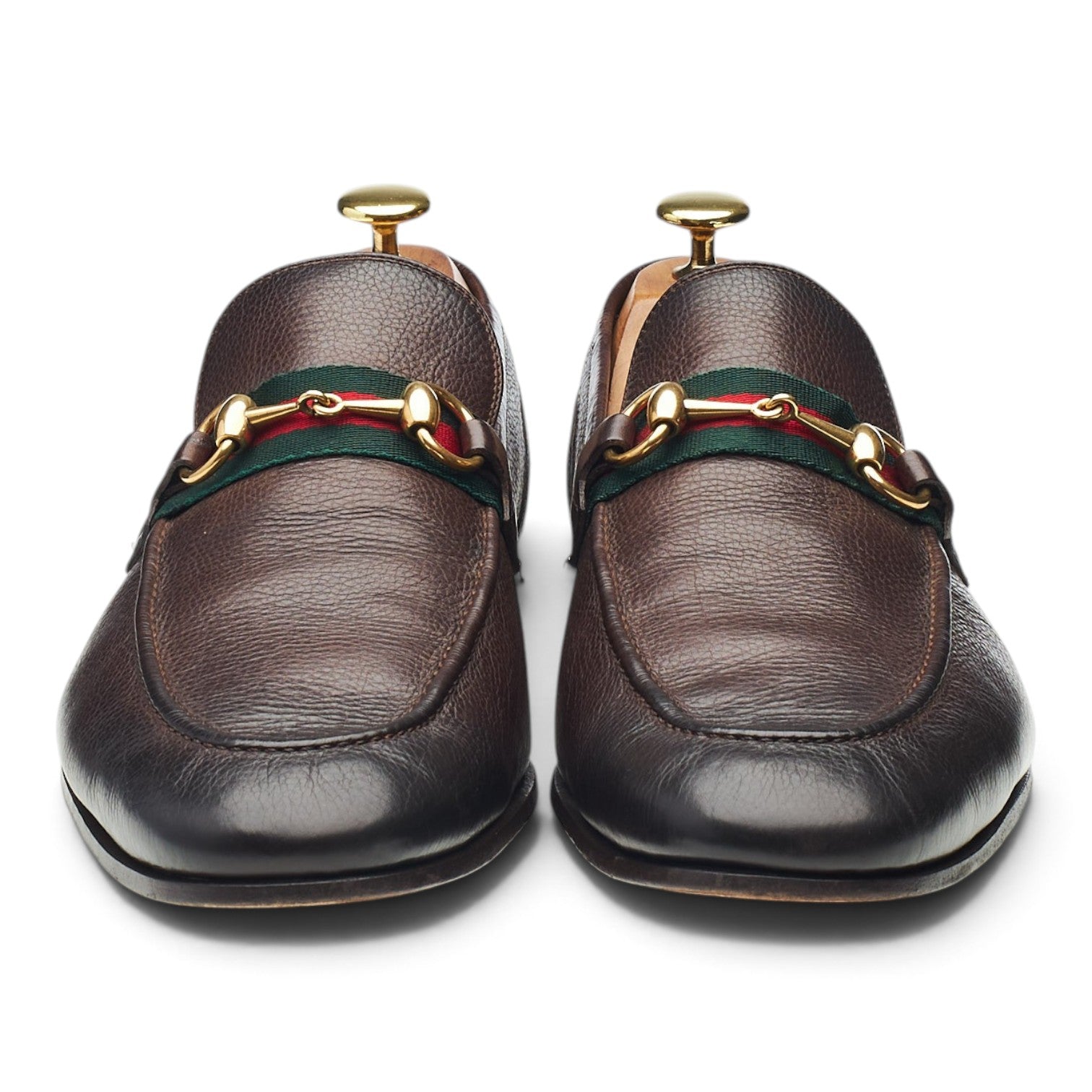 Gucci mocassins cuir à mors marron UK 8.5