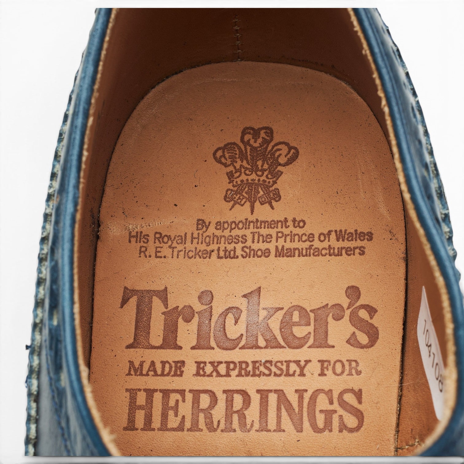 Herring Bourton derby brogue bleu cuir pointure UK 6