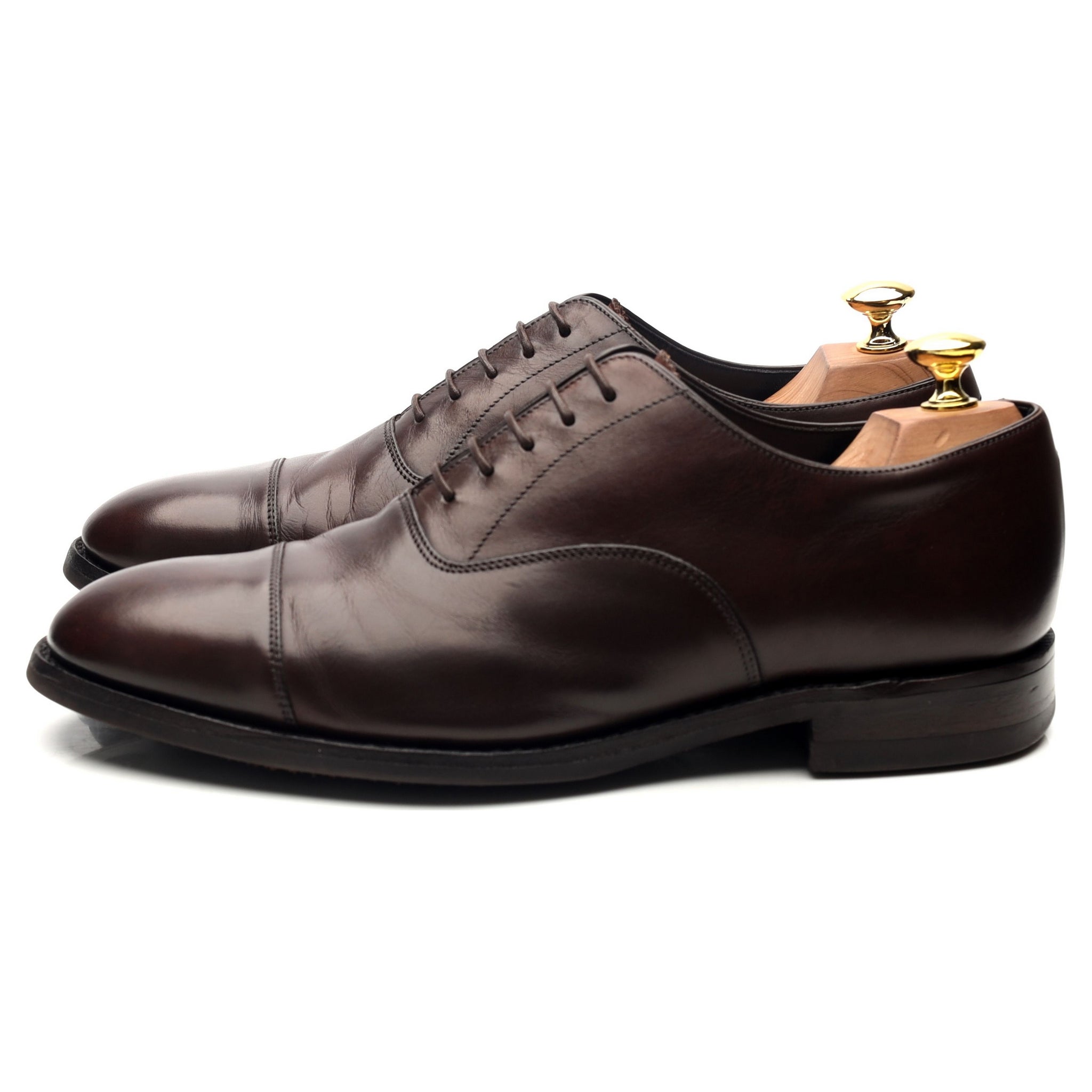 Herring Knightsbridge oxford cuir marron UK 8.5 semelle caoutchouc