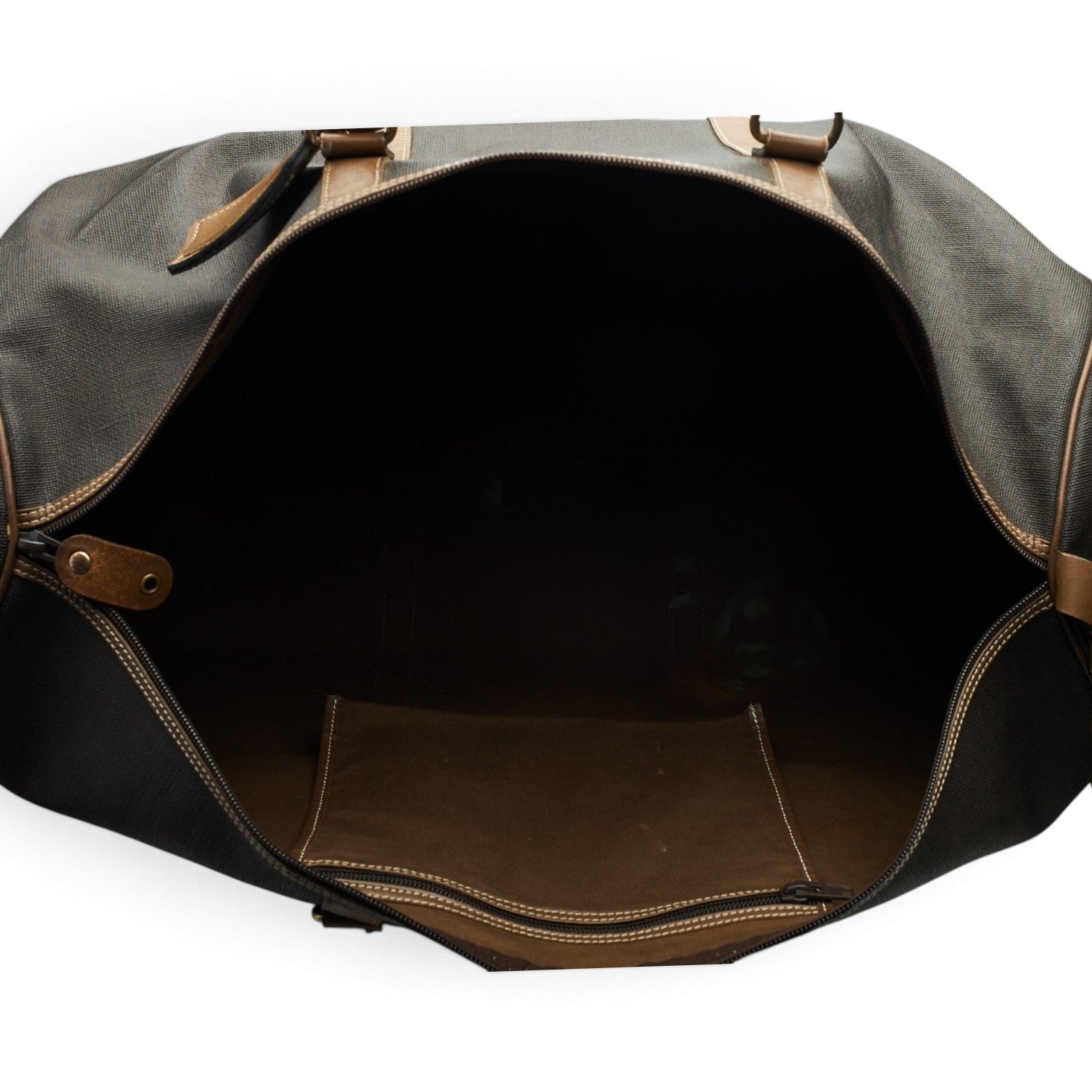 Dunhill sac voyage toile cirée marron grand 59,5 cm