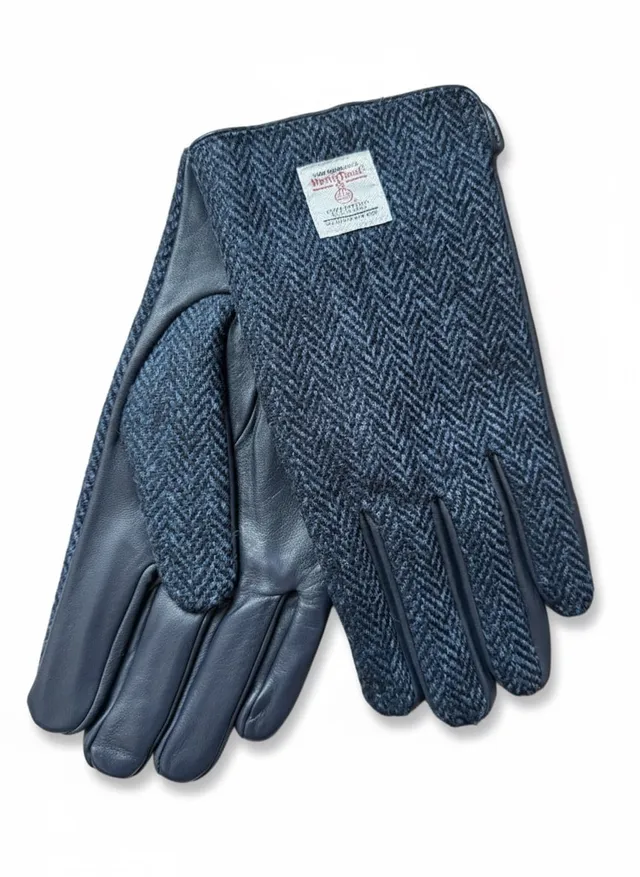 Malfroid gants cuir Harris Tweed