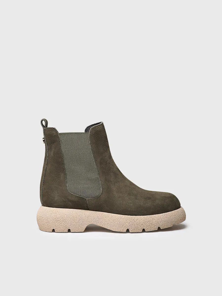 Toni Pons Davinia bottines nubuck kaki 4,5 cm