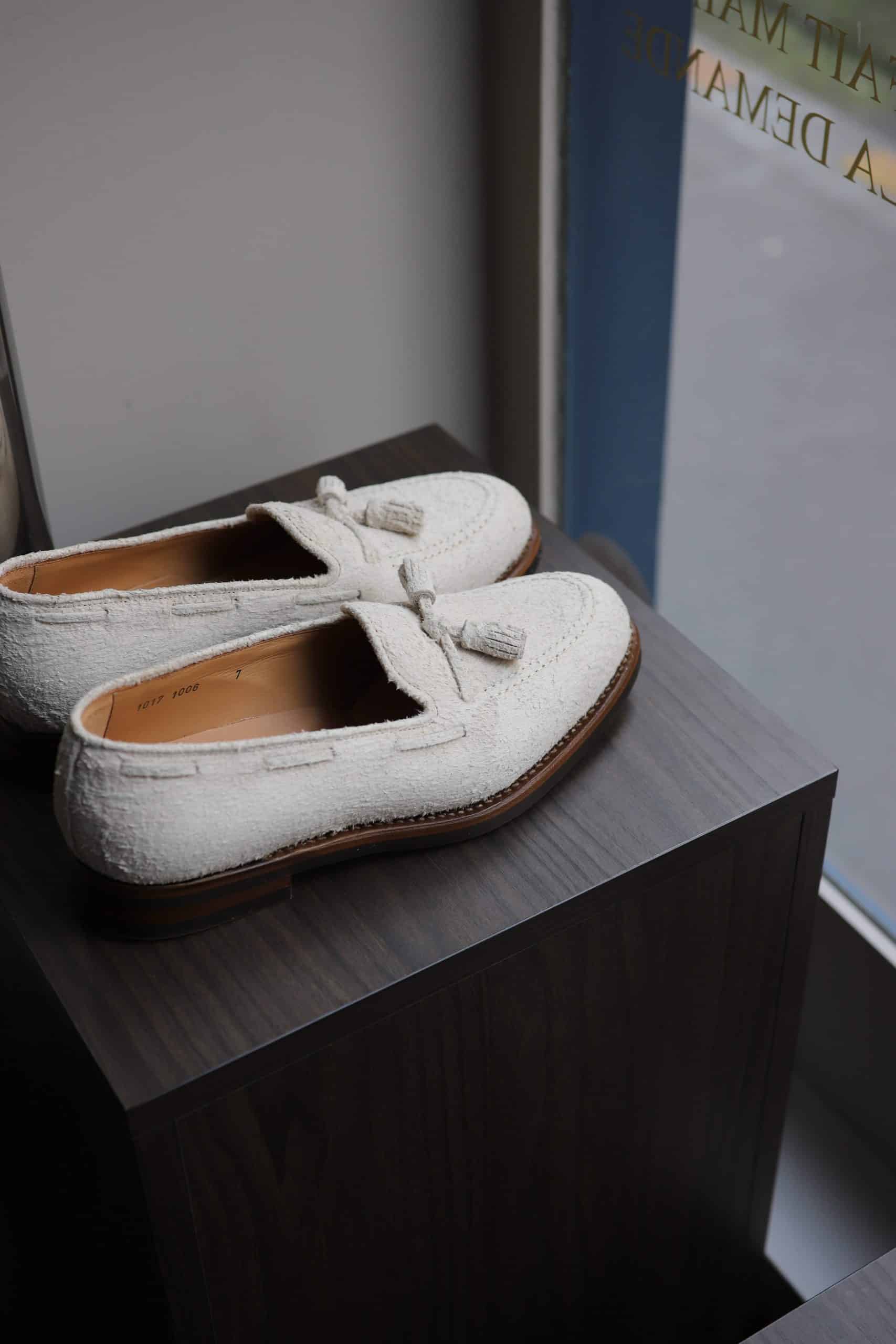 Malfroid Goodwood mocassins pompons daim cousu Goodyear