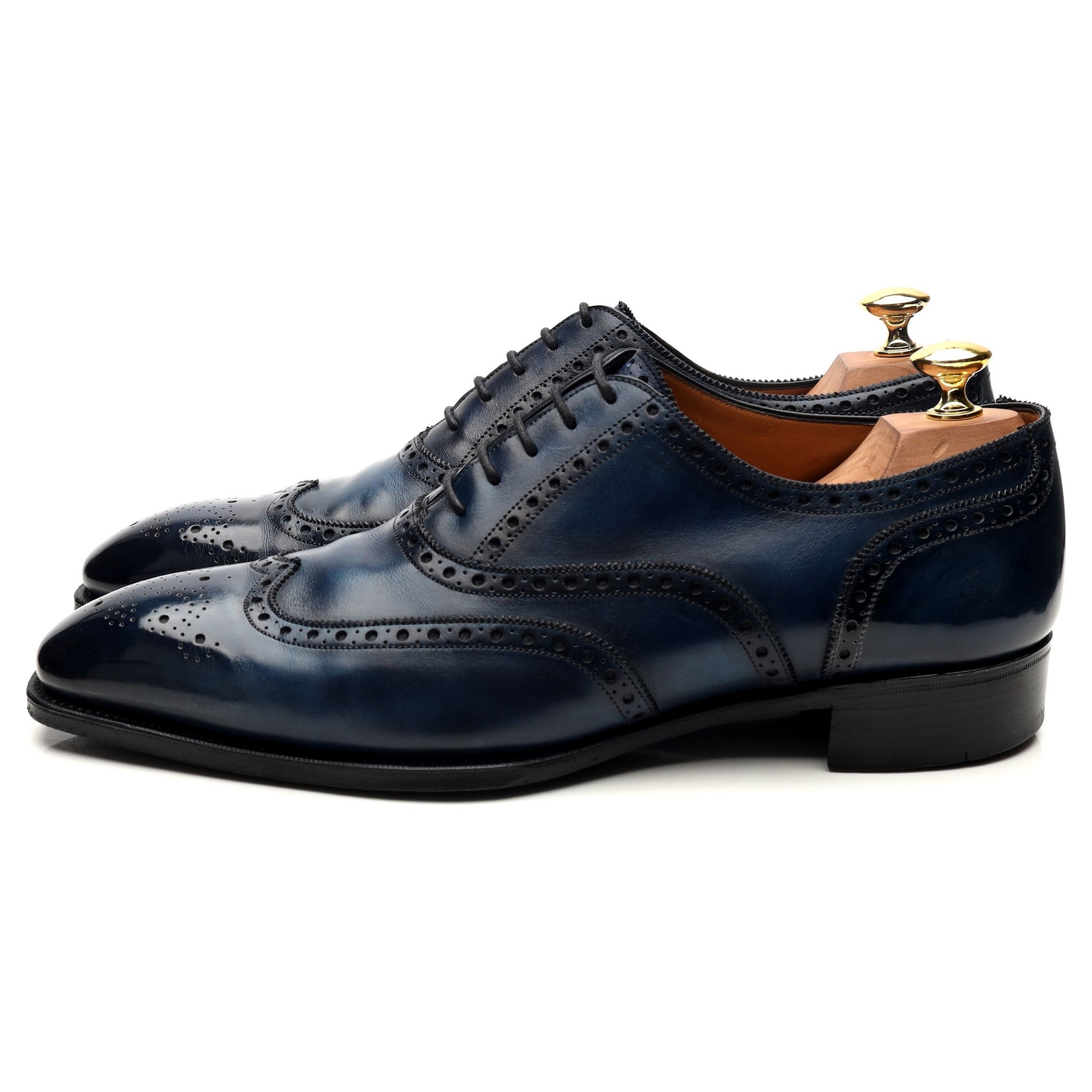 Gaziano & Girling Rothschild richelieu cuir bleu UK 8,5