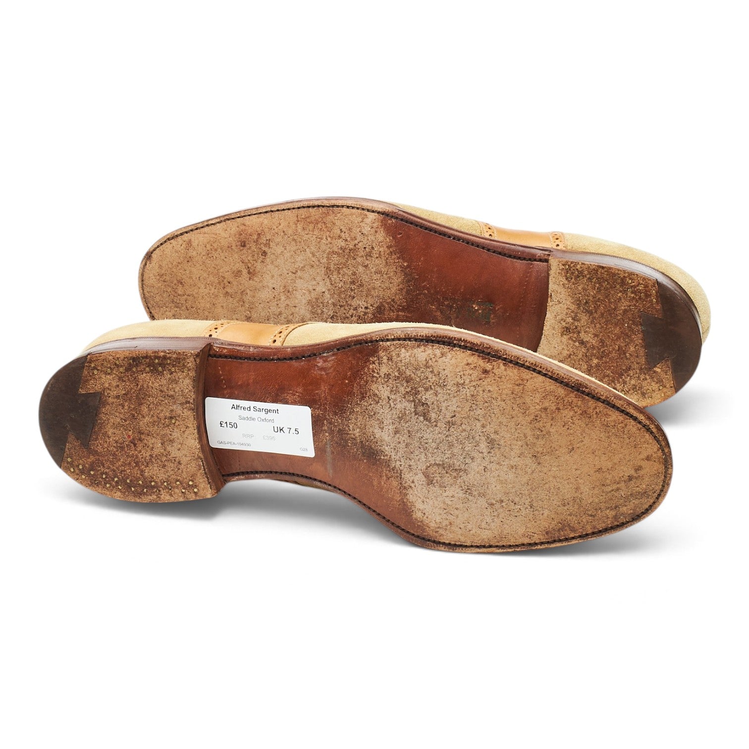 Peal & Co richelieu saddle daim beige UK 7,5