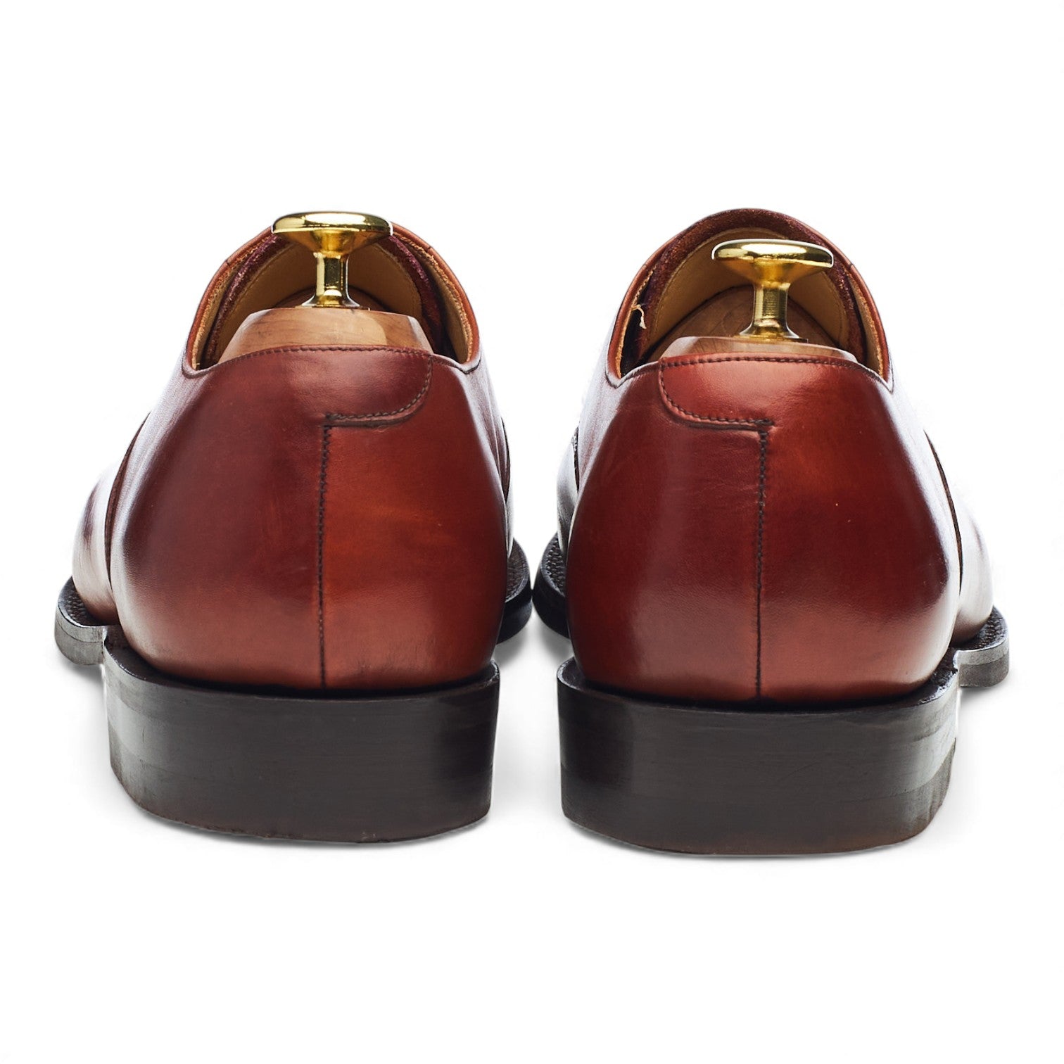 Barker Malvern oxford cuir marron rosewood UK 8