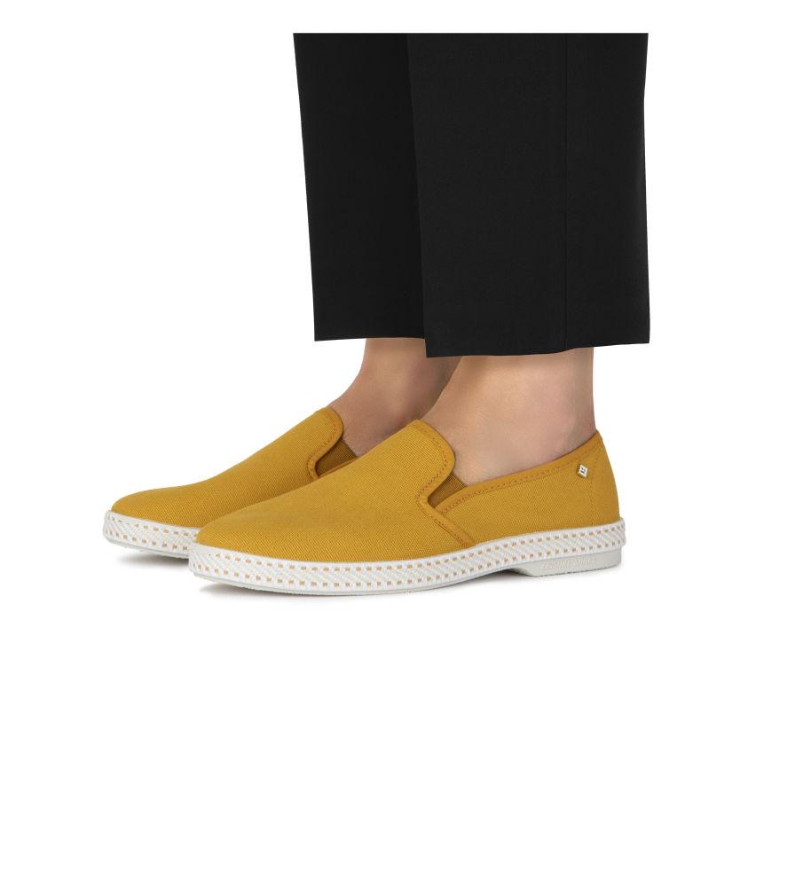 Rivieras Classic Toile Curry espadrilles jaune coton