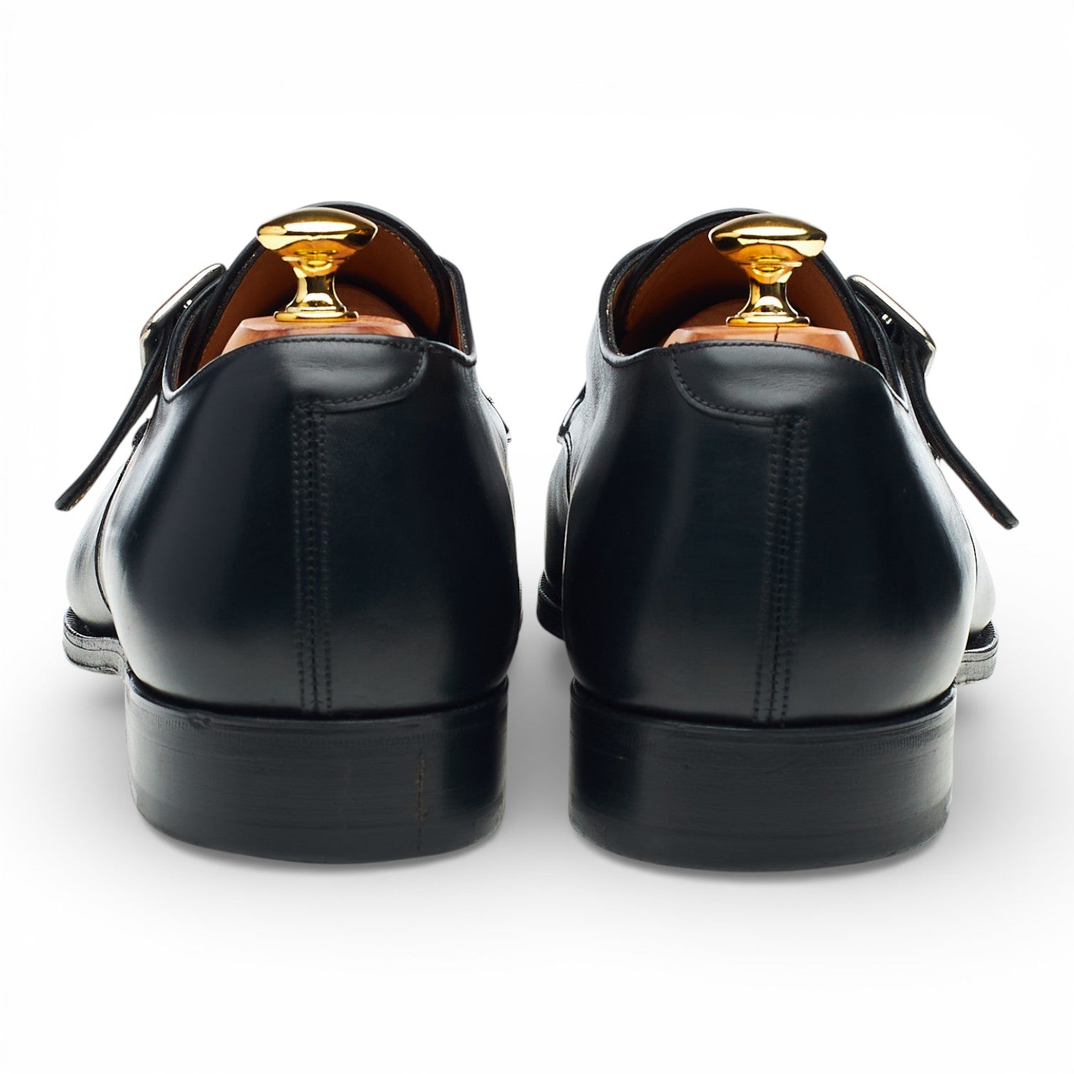 Tricker's Monk cuir noir pointure UK 12