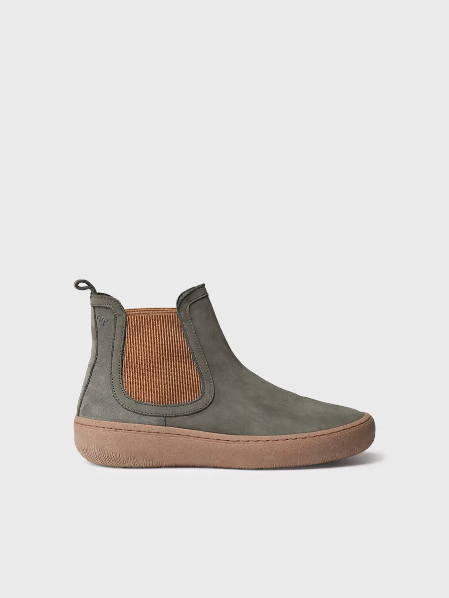 Toni Pons Serra bottine nubuck kaki élastiques